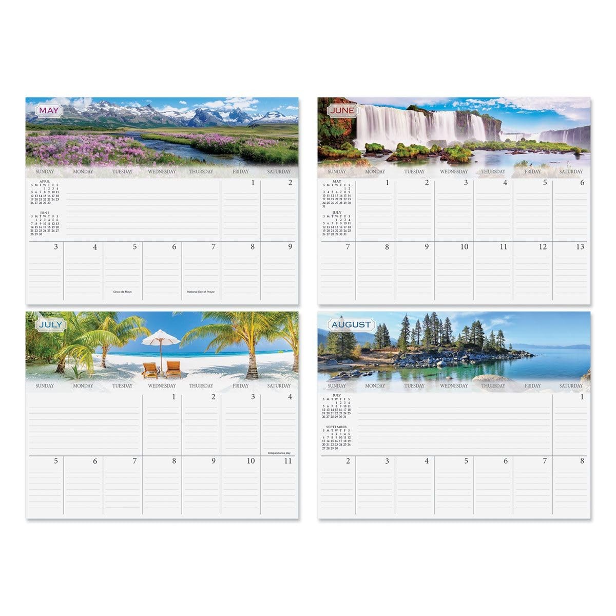 2026 Seasons Big Grid Wall Calendar, 12-Inch x 9-Inch Size 2026