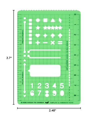 Hobonichi Template Stencil Basic Number Symbol Acrylic Compact Size Japan Import