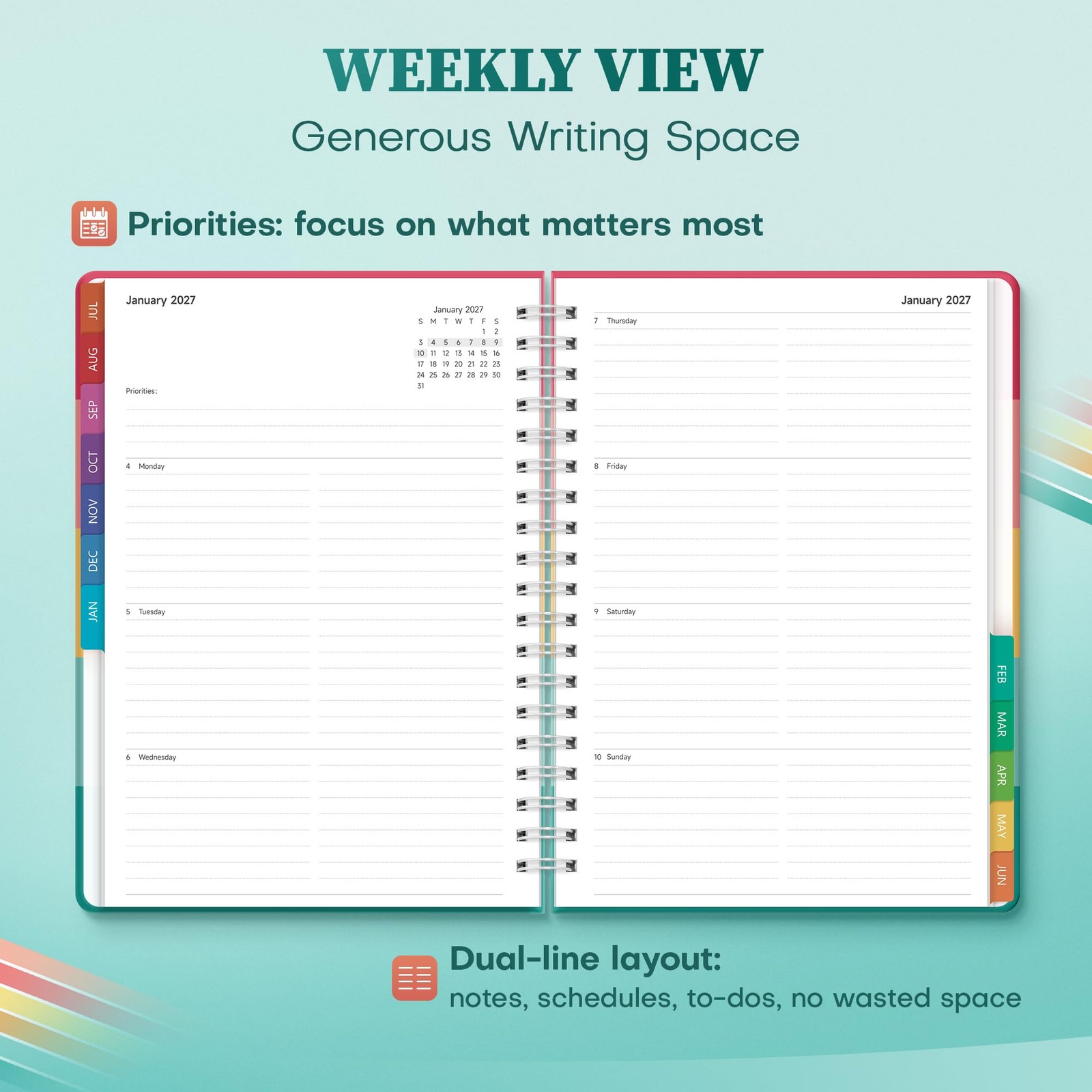 Planner 2026-2027 Monthly and Weekly Academic Planner July 2026 – June 2027, …