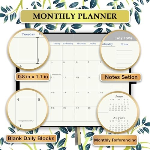 Pocket Monthly Planner 3 Year July 2026 to June 2029 6.3×3.8 Inches for Purse