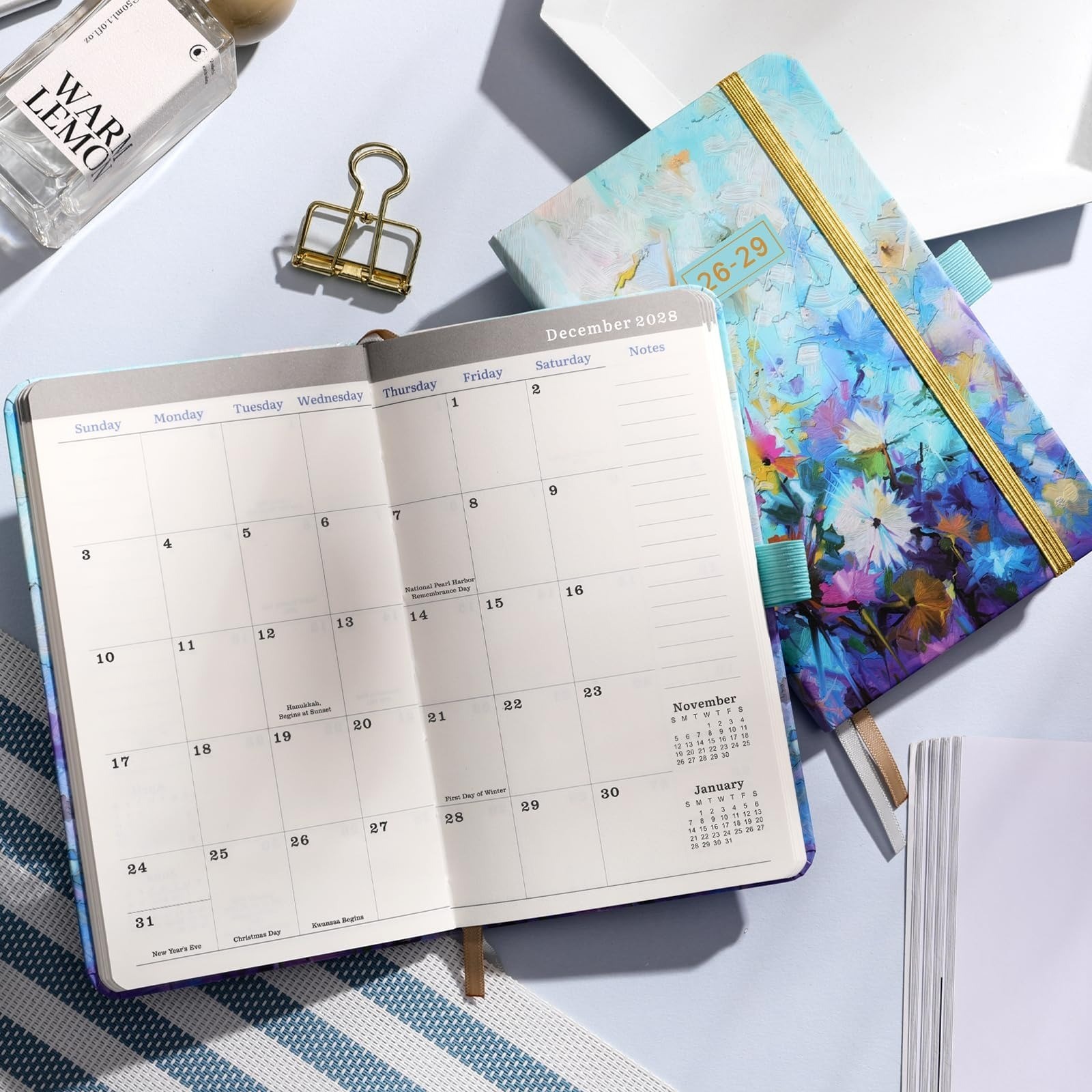 2026-2029 Pocket Planner – 3 Year Monthly Organizer with Notes Pages