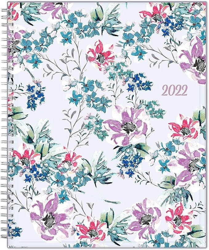 Weekly Monthly Planner 8.5×11 Wirebound Flexible Cover Laila 2022 Yearly Day
