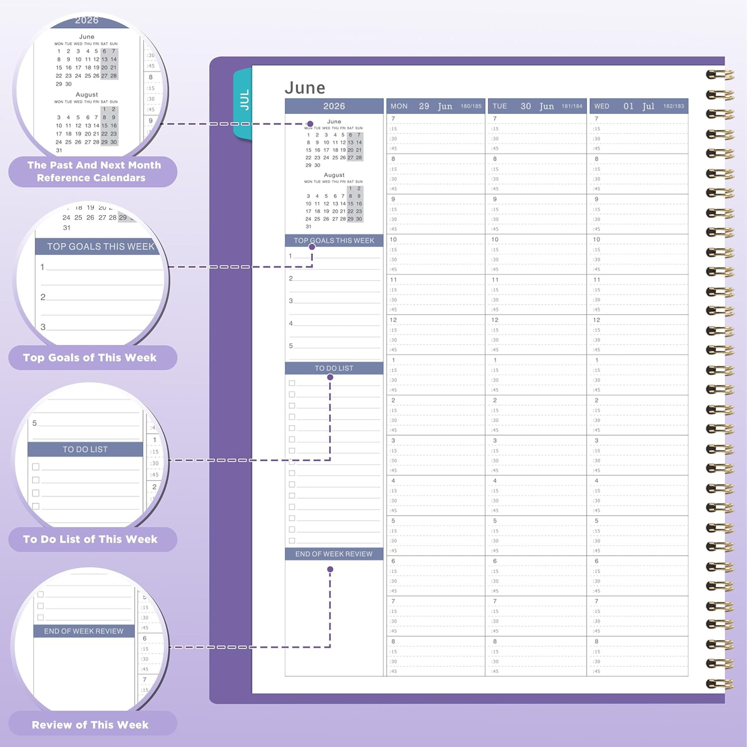 2026-2027 Weekly Appointment Book – Daily Planner 2026-2027 from July 2026