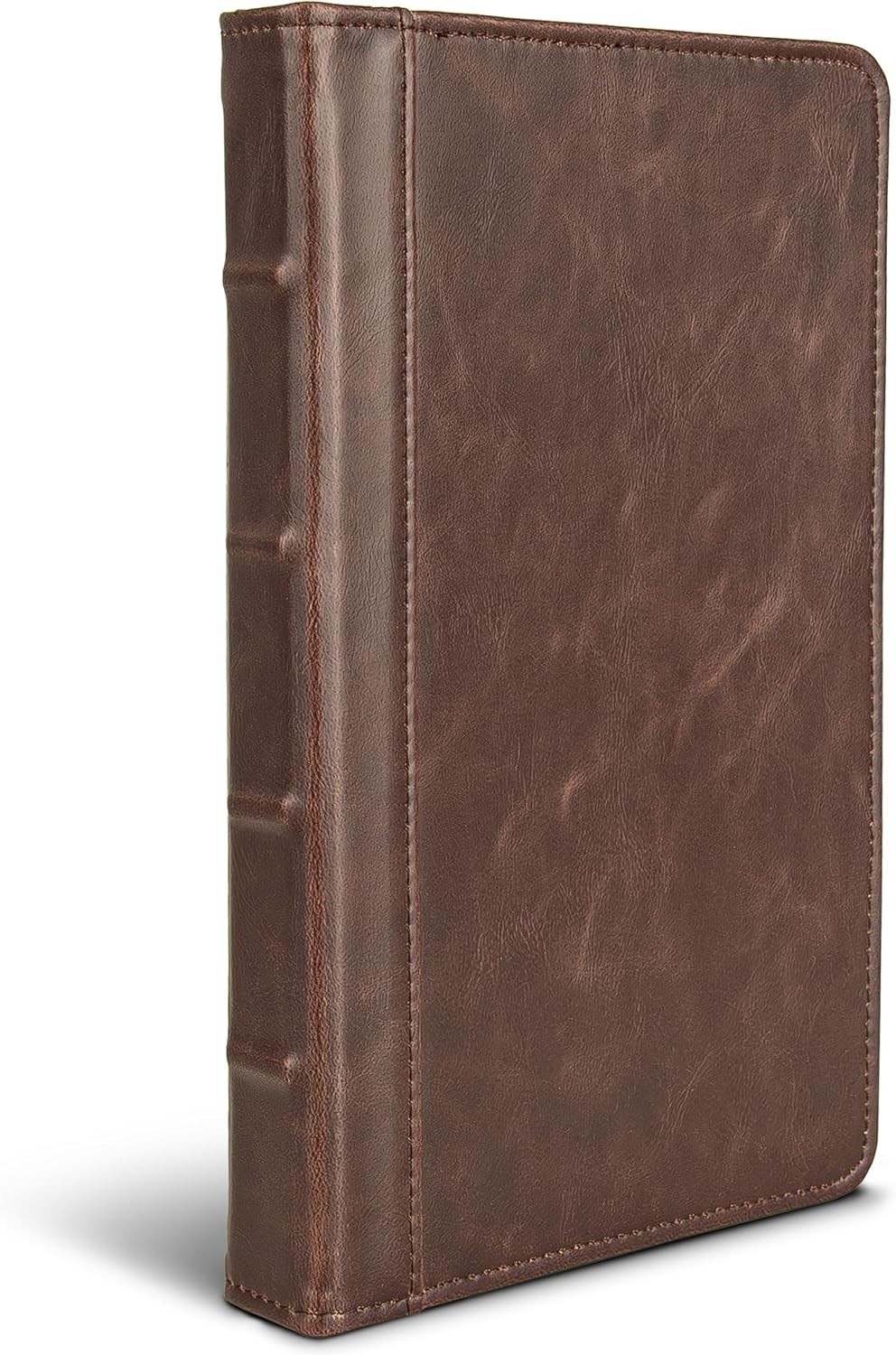 Sophisticated Vintage Faux Leather Zipper Portfolio – 5 x 8 Business Padfolio