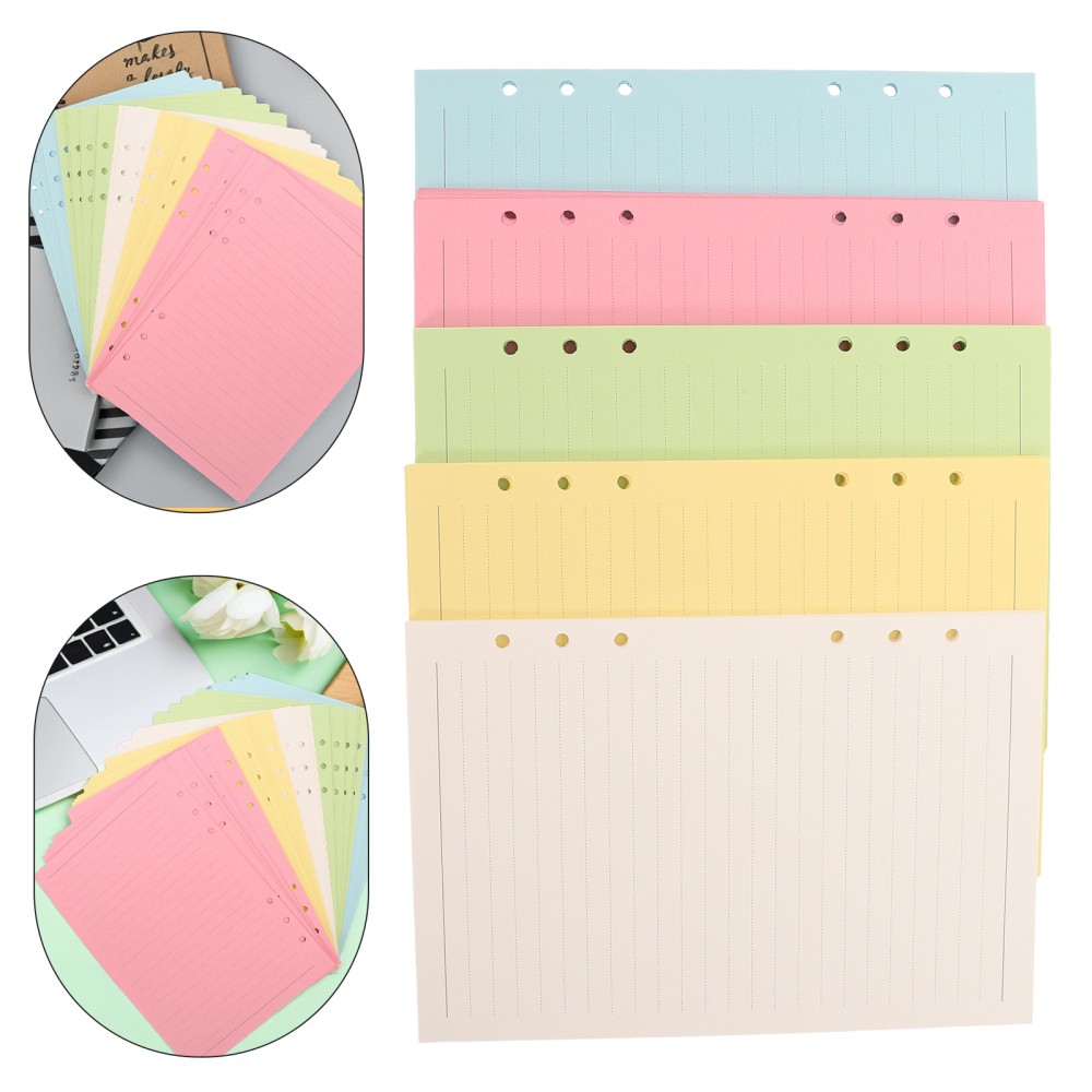 2 Sets Reusable Loose Leaf Planner Inserts A5 Binder Refill Paper Smooth Writing