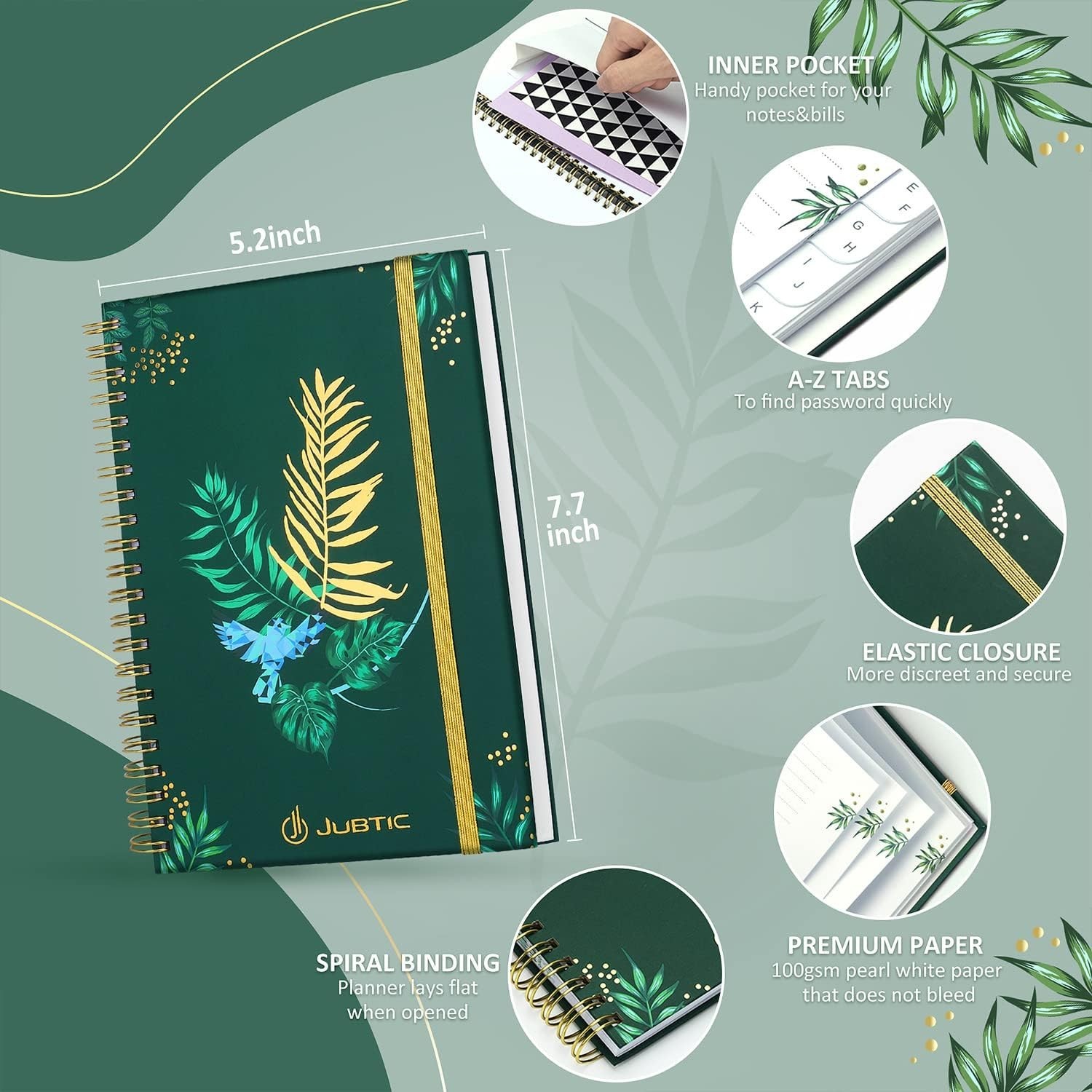 Refillable Address Book with Alphabetical Tabs Print Telephone 144 Pages