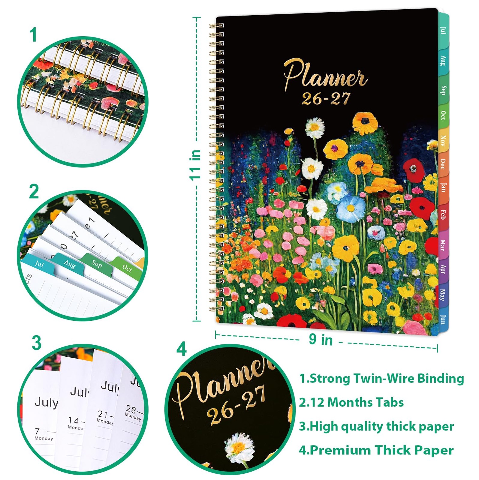 2026-2027 Planner – Weekly and Monthly, July Letter, Multi