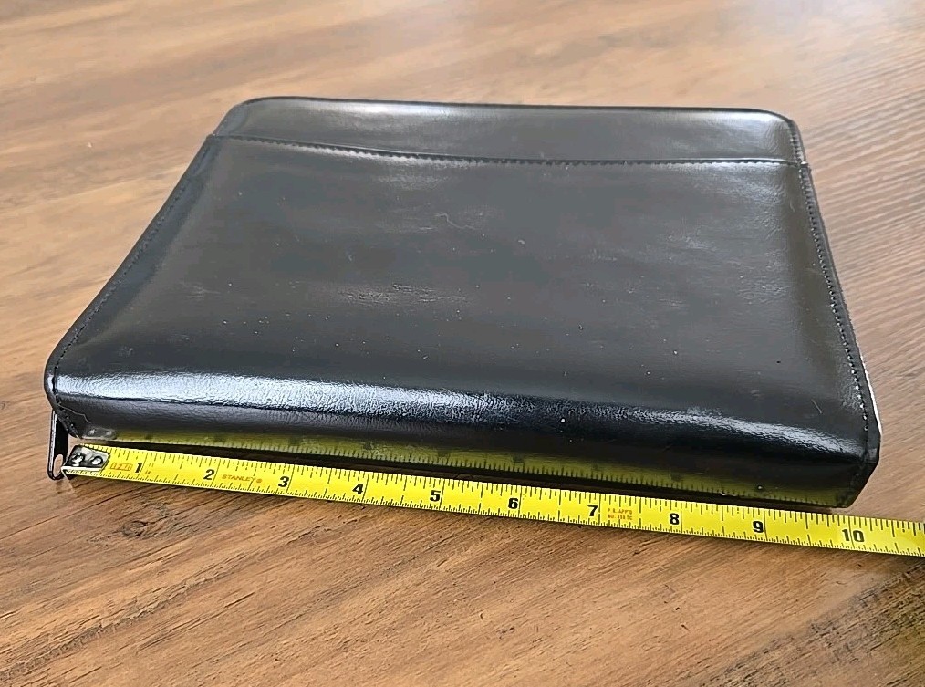 1996 AT-A-GLANCE Organizing System Faux Leather Black NEW (READ) w/Inserts 8X10