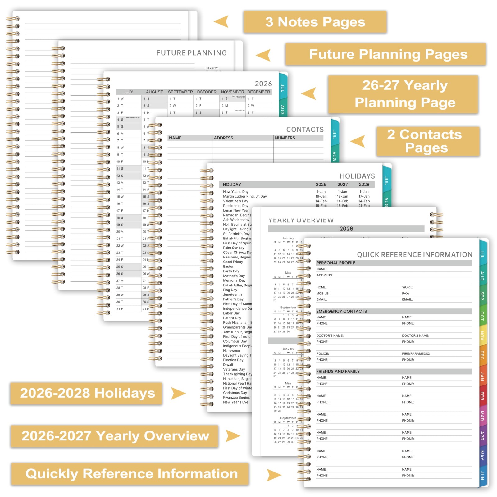 Appointment Book/Planner 2026-2027 – Book 9″ x 11″, Black