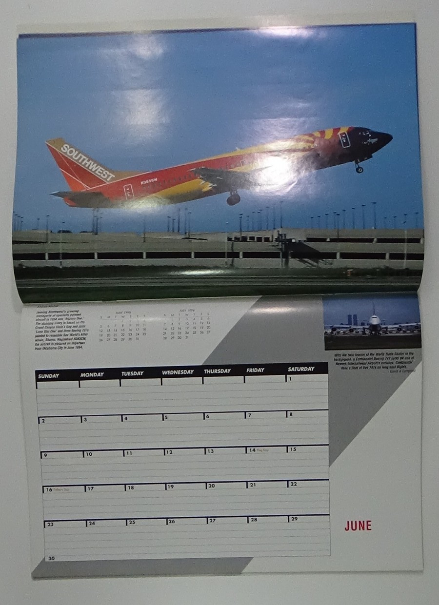 Airliners 1996 Calendar & Art Prints Unused #E-100