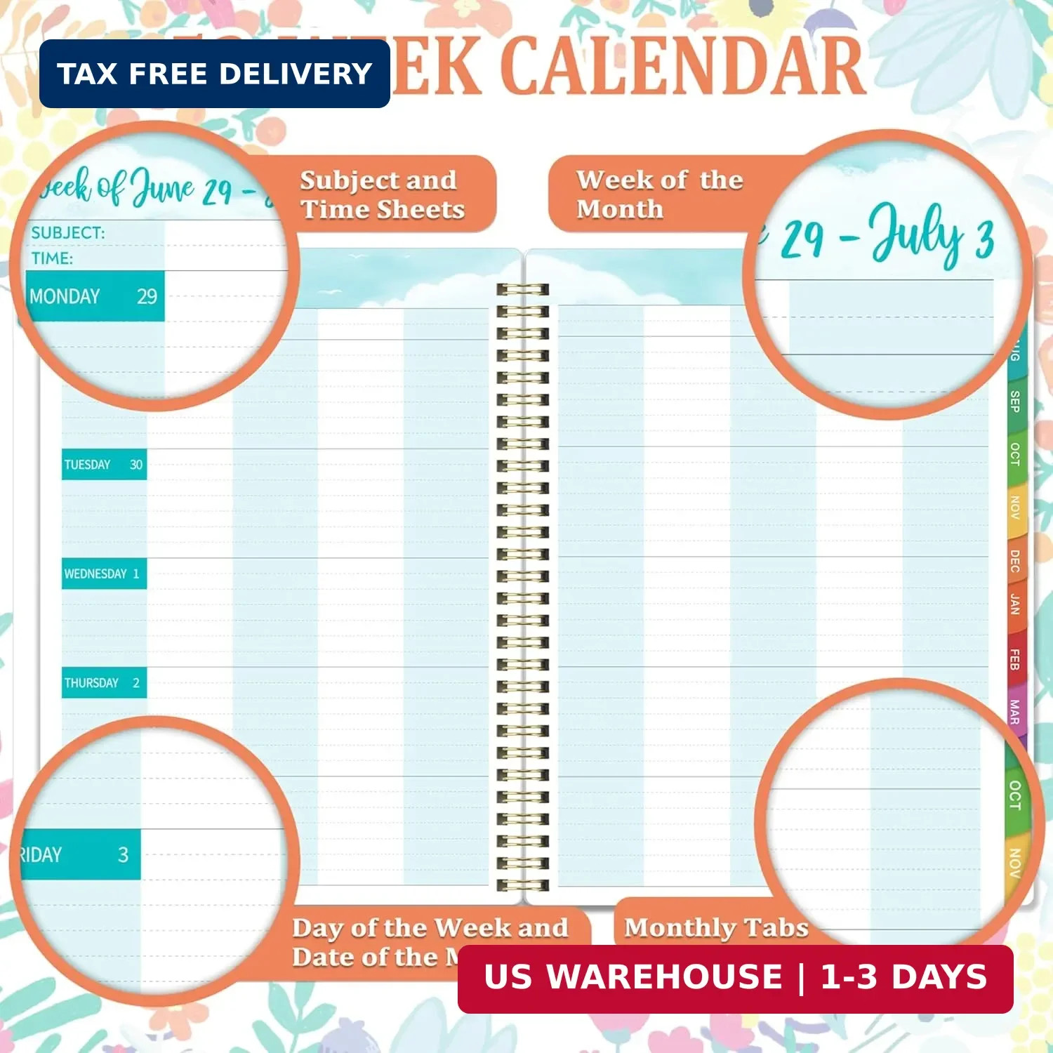Teacher Planner 2026-2027 – Academic Planner from July 2026 – June 2027, 8.5” x