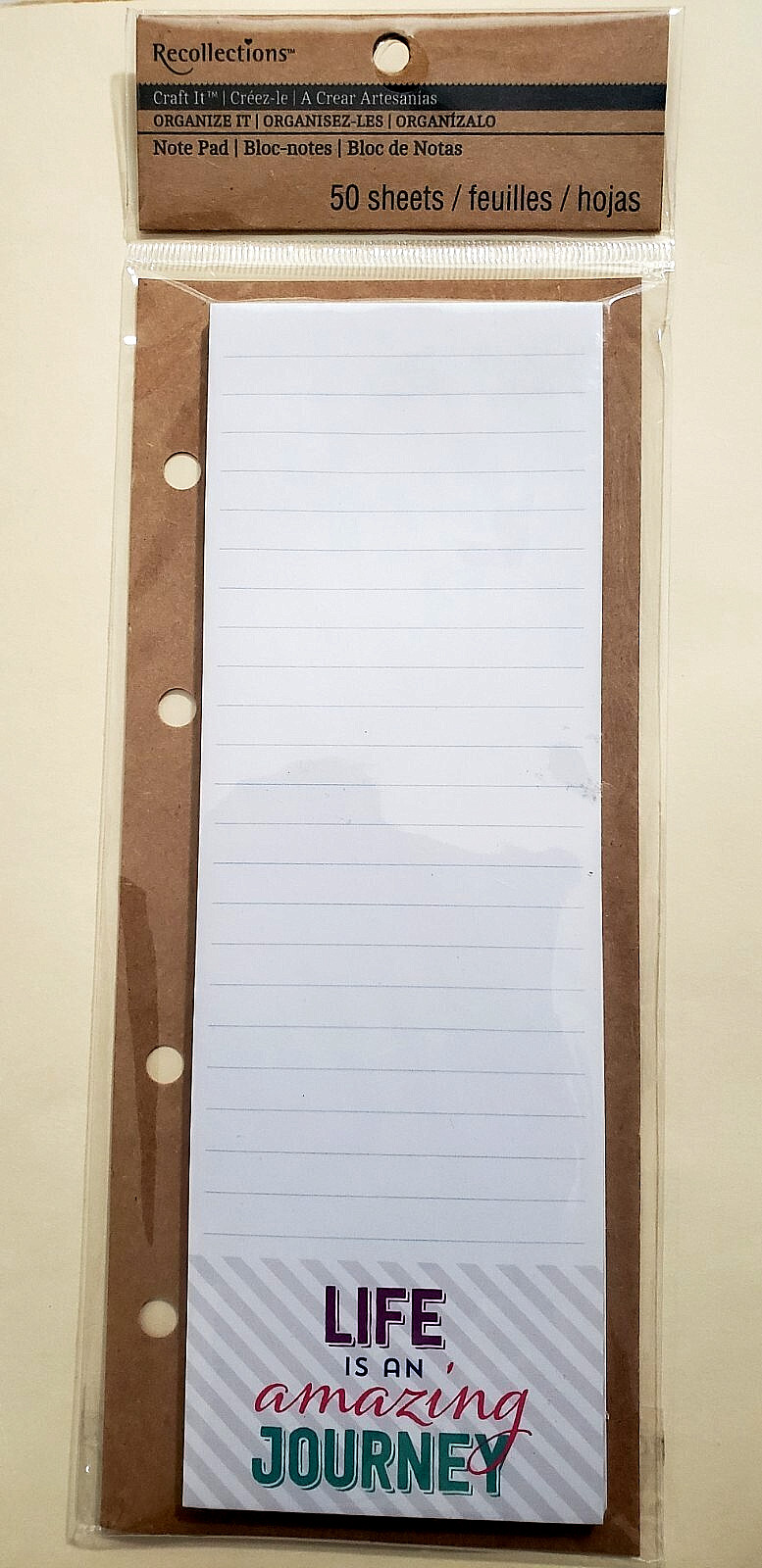 Recollections Craft It ORGANIZE IT Sticky Note Pad – 50 sheets