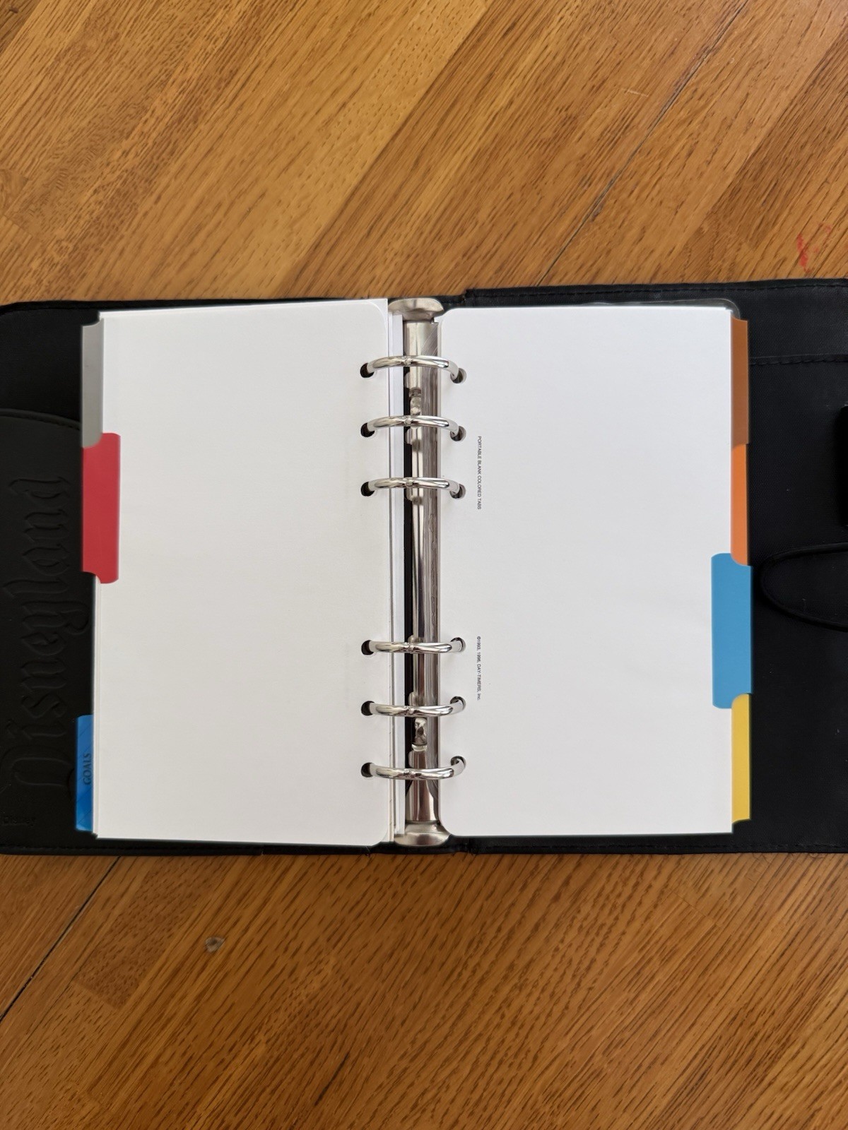 Vintage Y2K Disney Day timer Black Faux Leather Planner