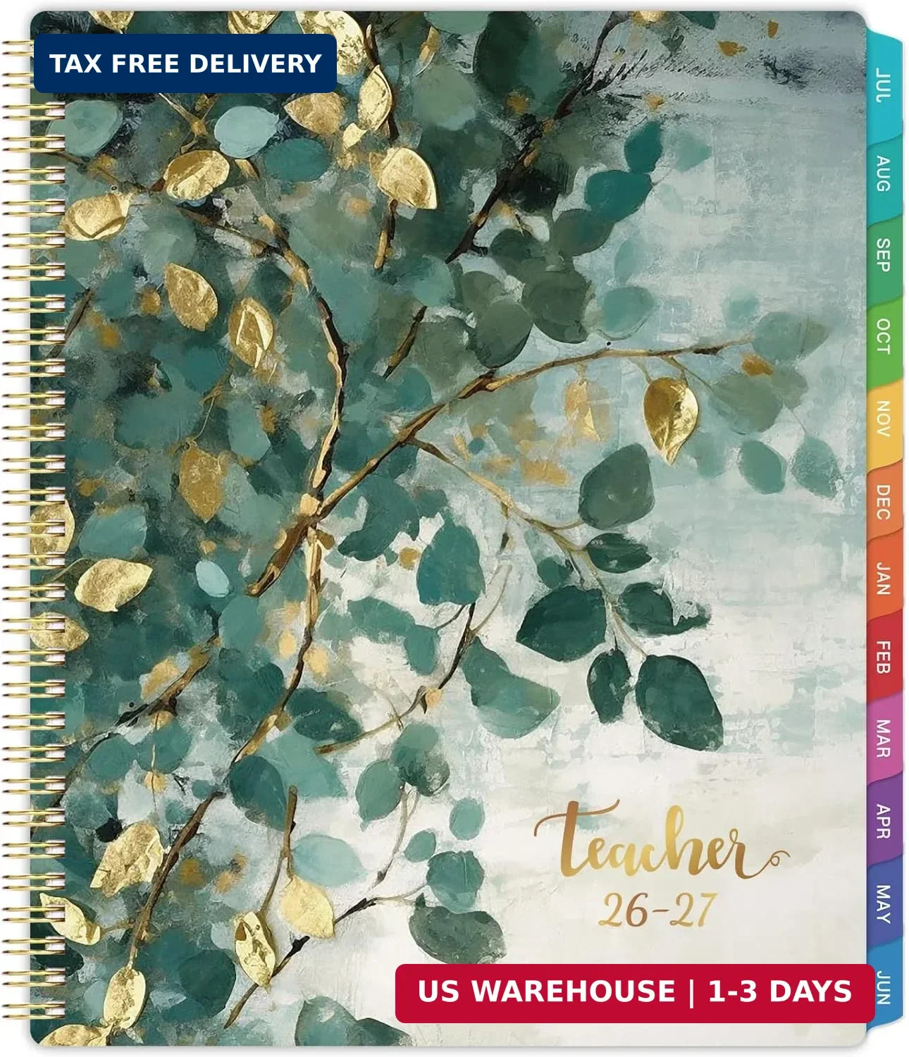 Teacher Planner 2026-2027 – Teacher Lesson Planner, July 2026 – June 2027, 8.5″