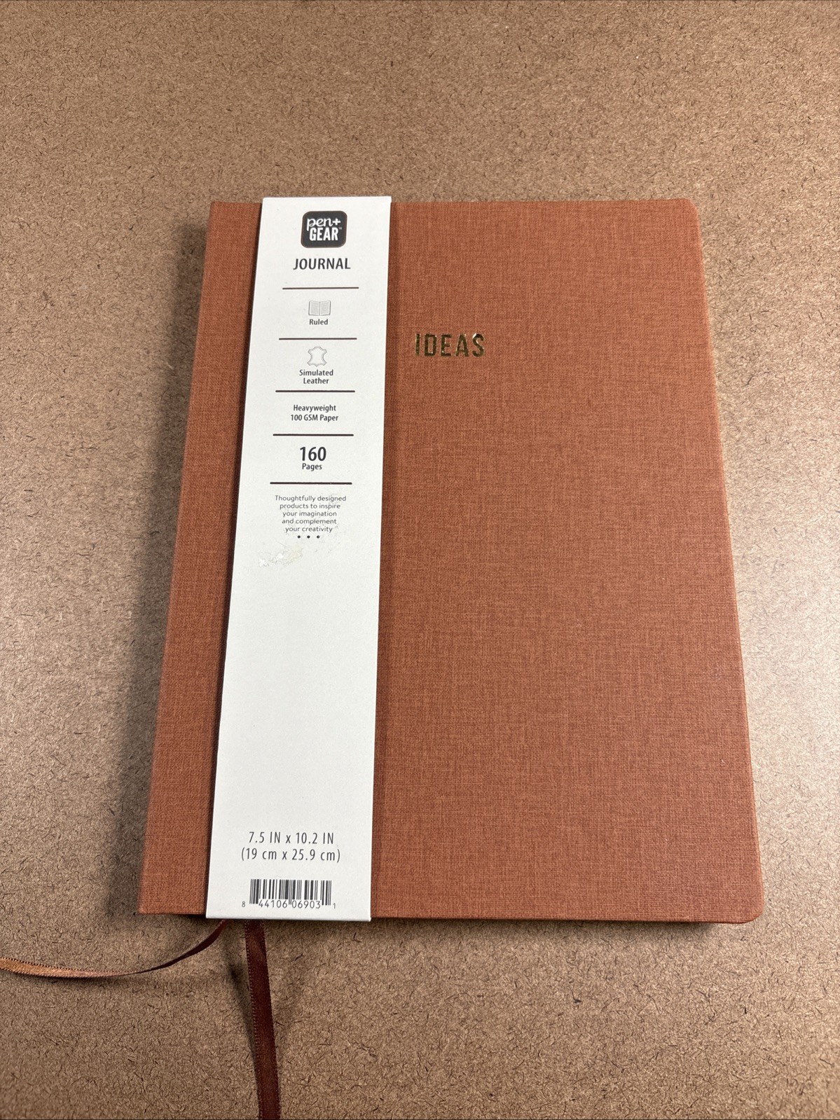 Pen+Gear Journal, Simulated Brown Leather, 7.5″ x 10.2″, 160 Lined Pages NEW!