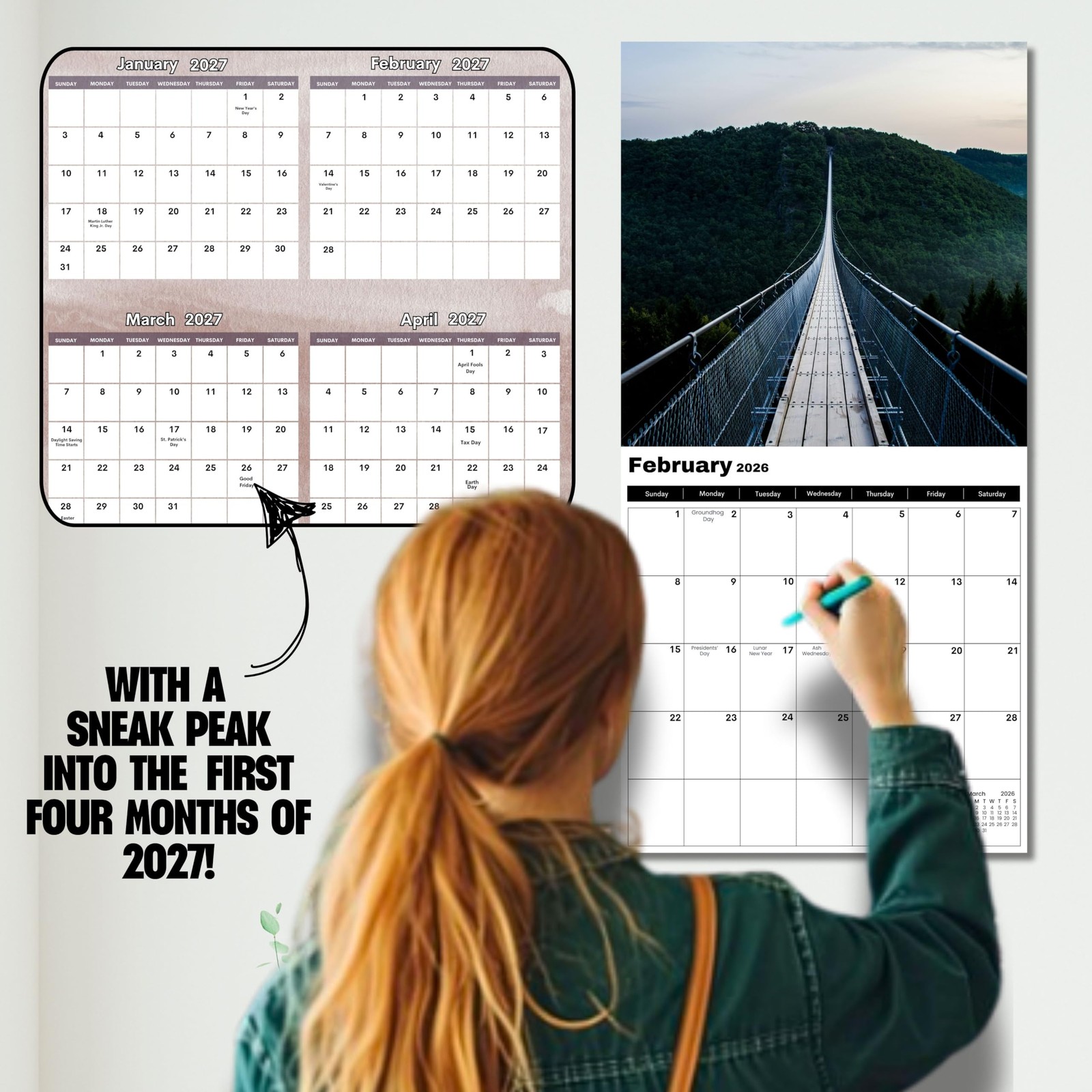 Pathways 2026 Wall Calendar | Scenic Nature Photography & Enchanted