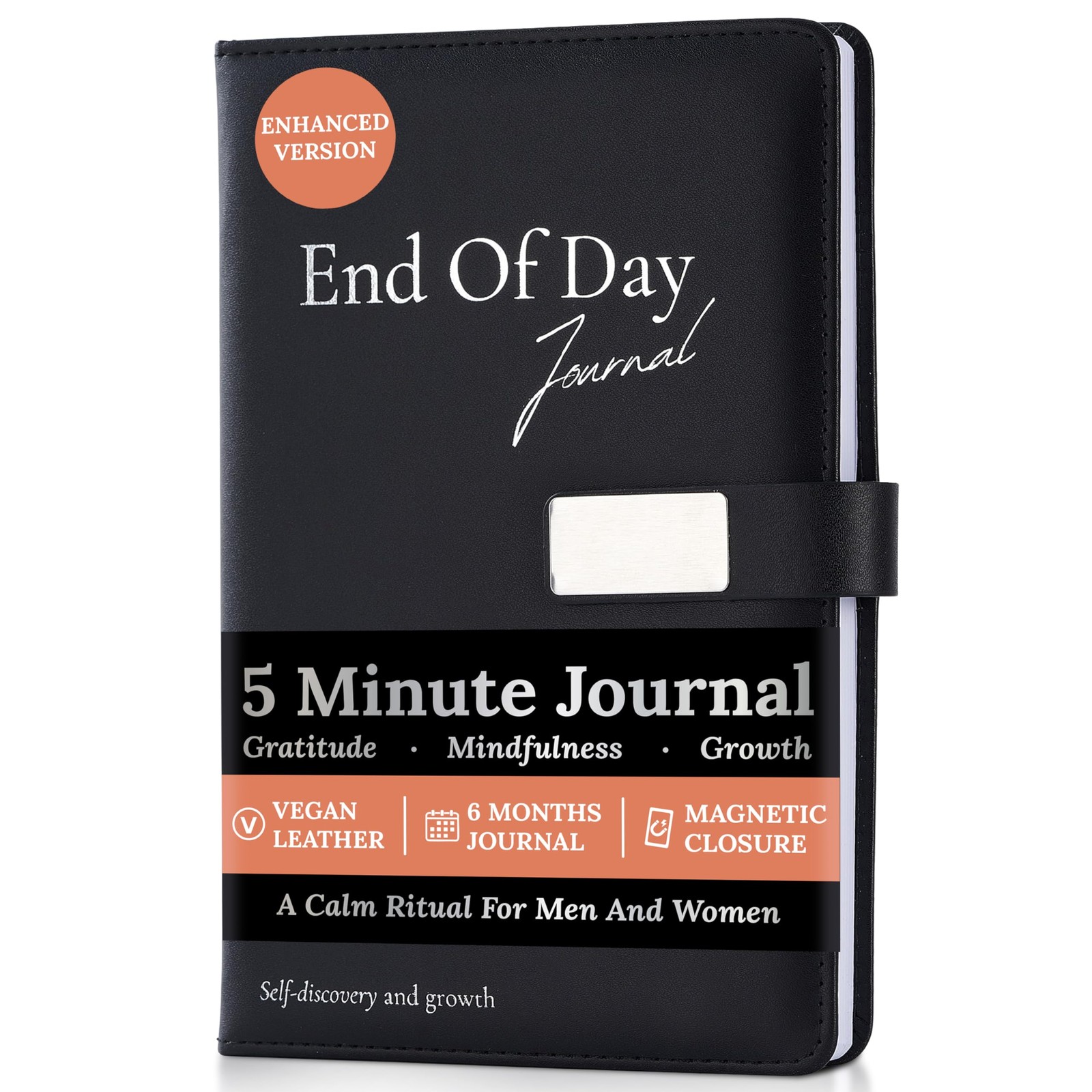 Tayri End of Day Journal – 5 Minute Daily Gratitude & Reflection Black