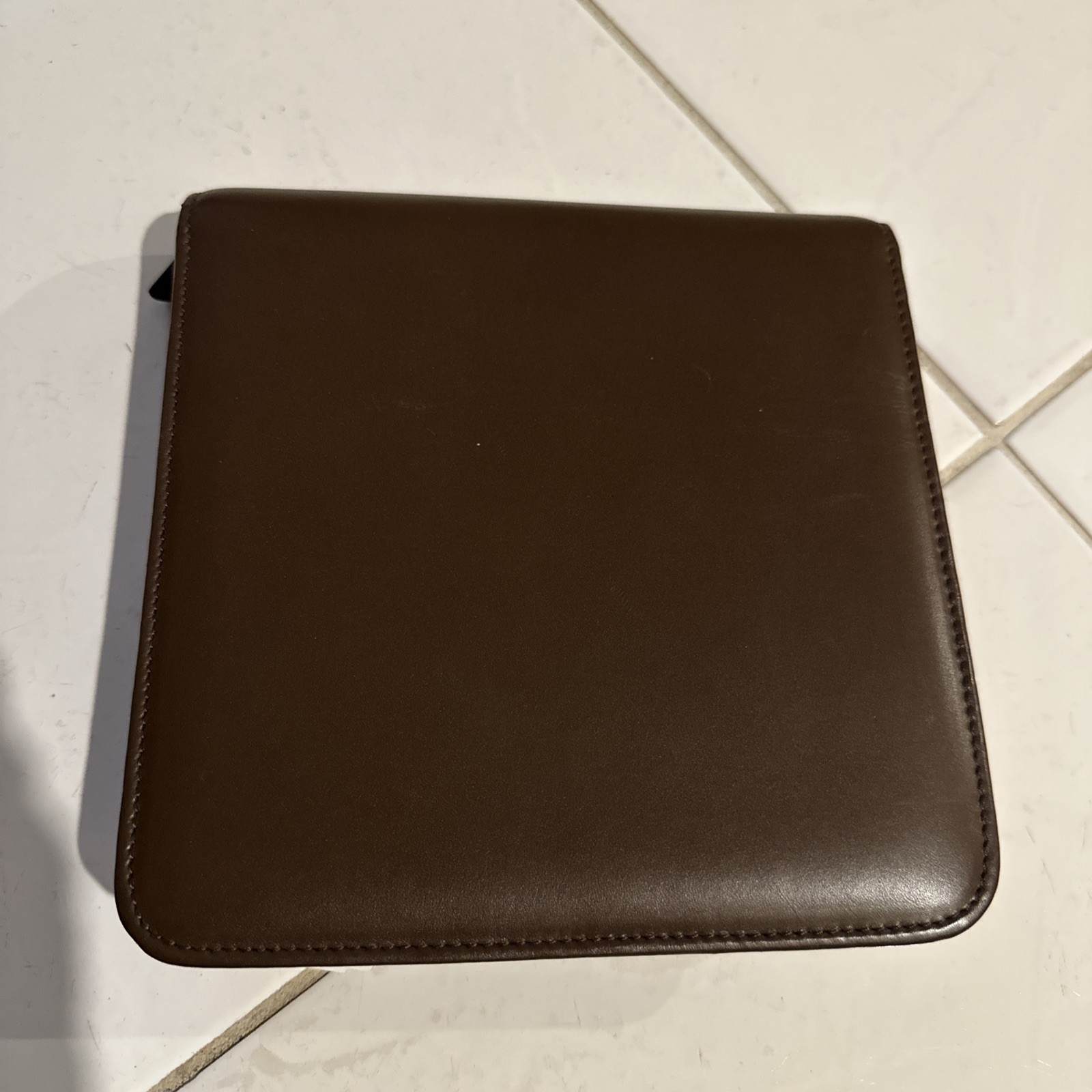 Vintage COACH brown Leather Mini Portable Office / Zip Padfolio