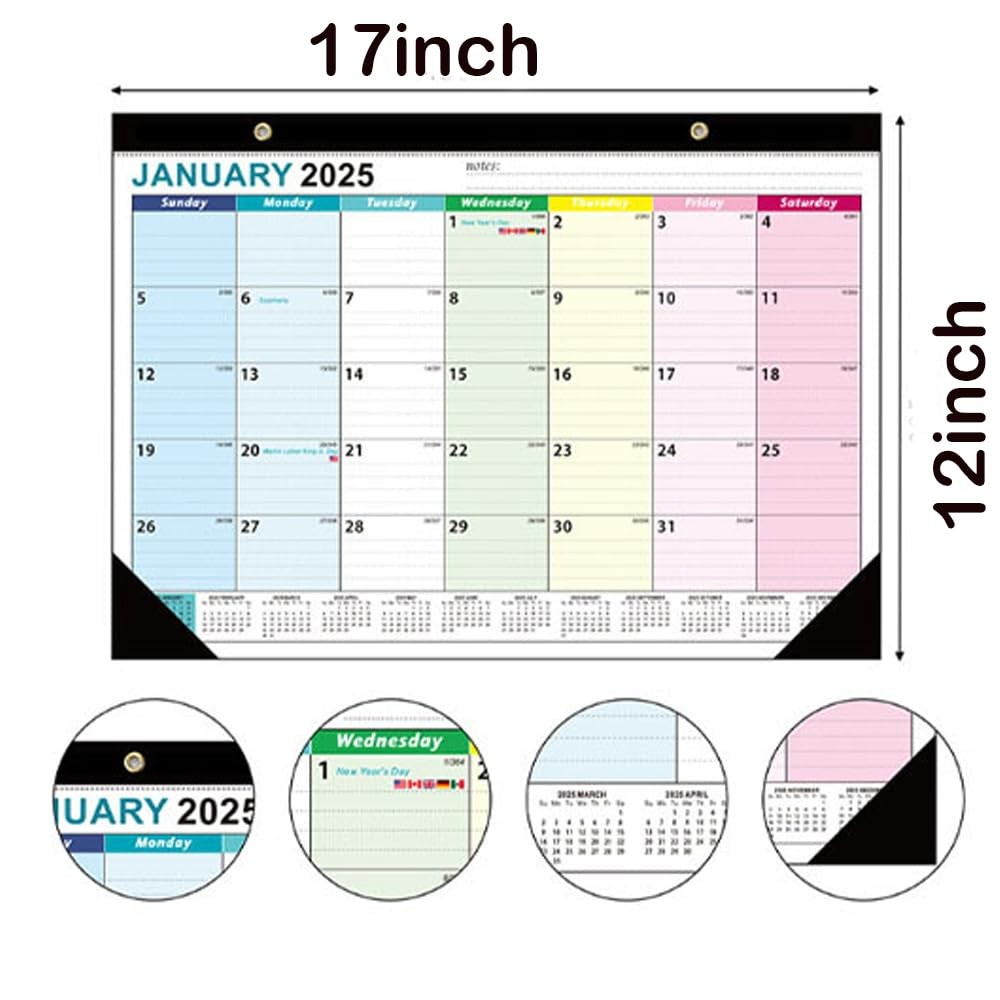 Desk Calendar 2026, Large 17″ x 12″ 18 Months Runs from B#2026-2027
