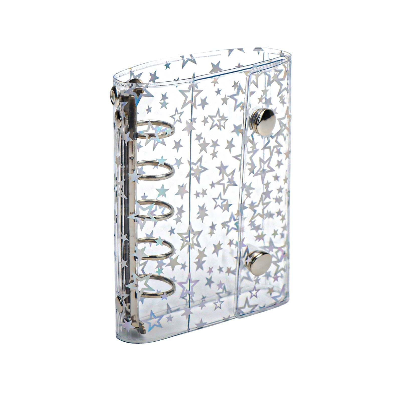 A8 Binder Cover PVC 5-Ring M5 Refillable Notebook Shell Laser Star Budget Bin…