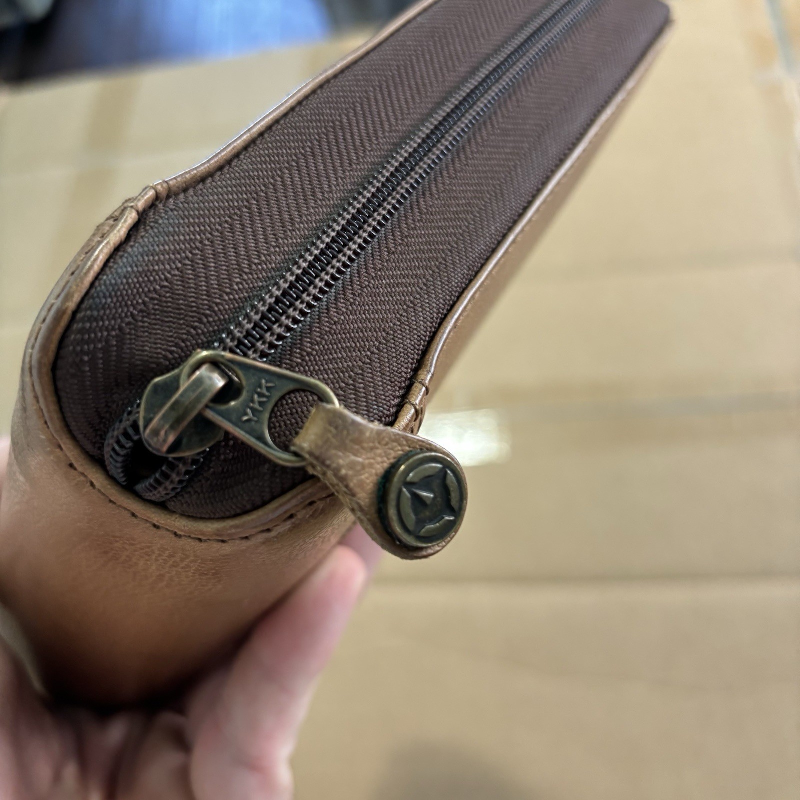 Vintage Franklin Covey 7 Ring Full Grain Italian Leather Classic Brown Planner