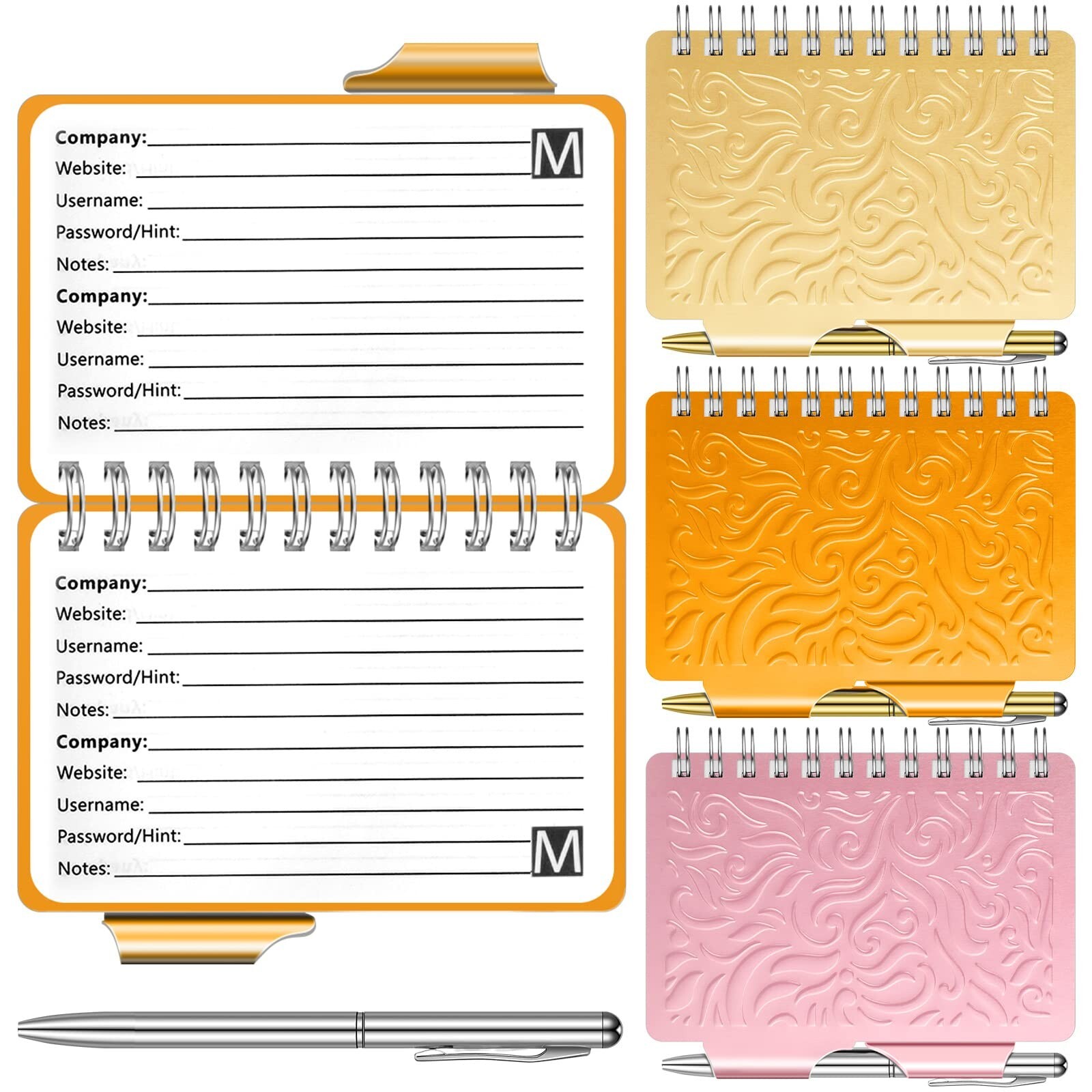 3 Pieces Book of Passwords Address Password Book Password Organizer Address B…