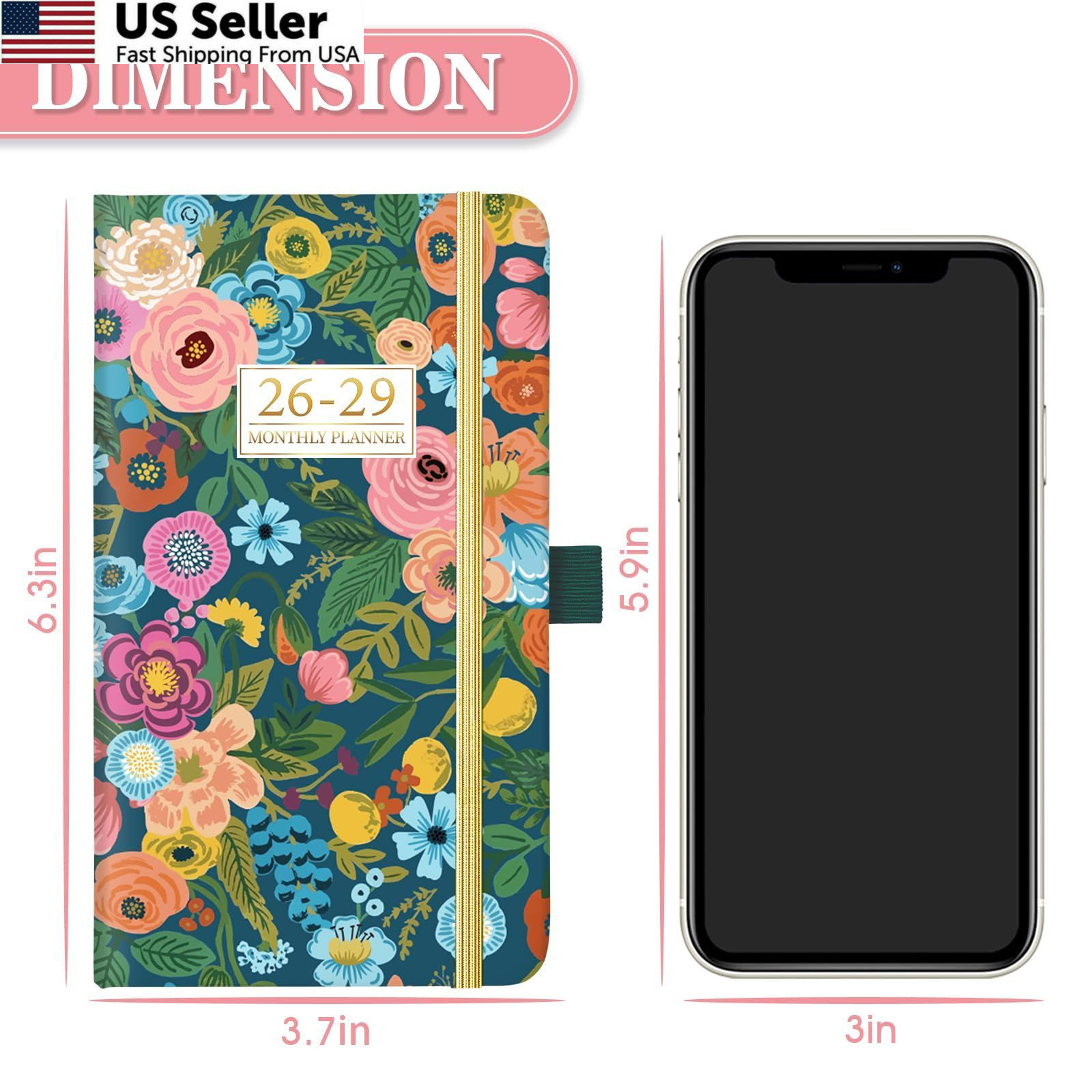 Pocket Calendar 2026-2029 – 3 Year Monthly Planner 2026-2029, Jul. 2026 -…