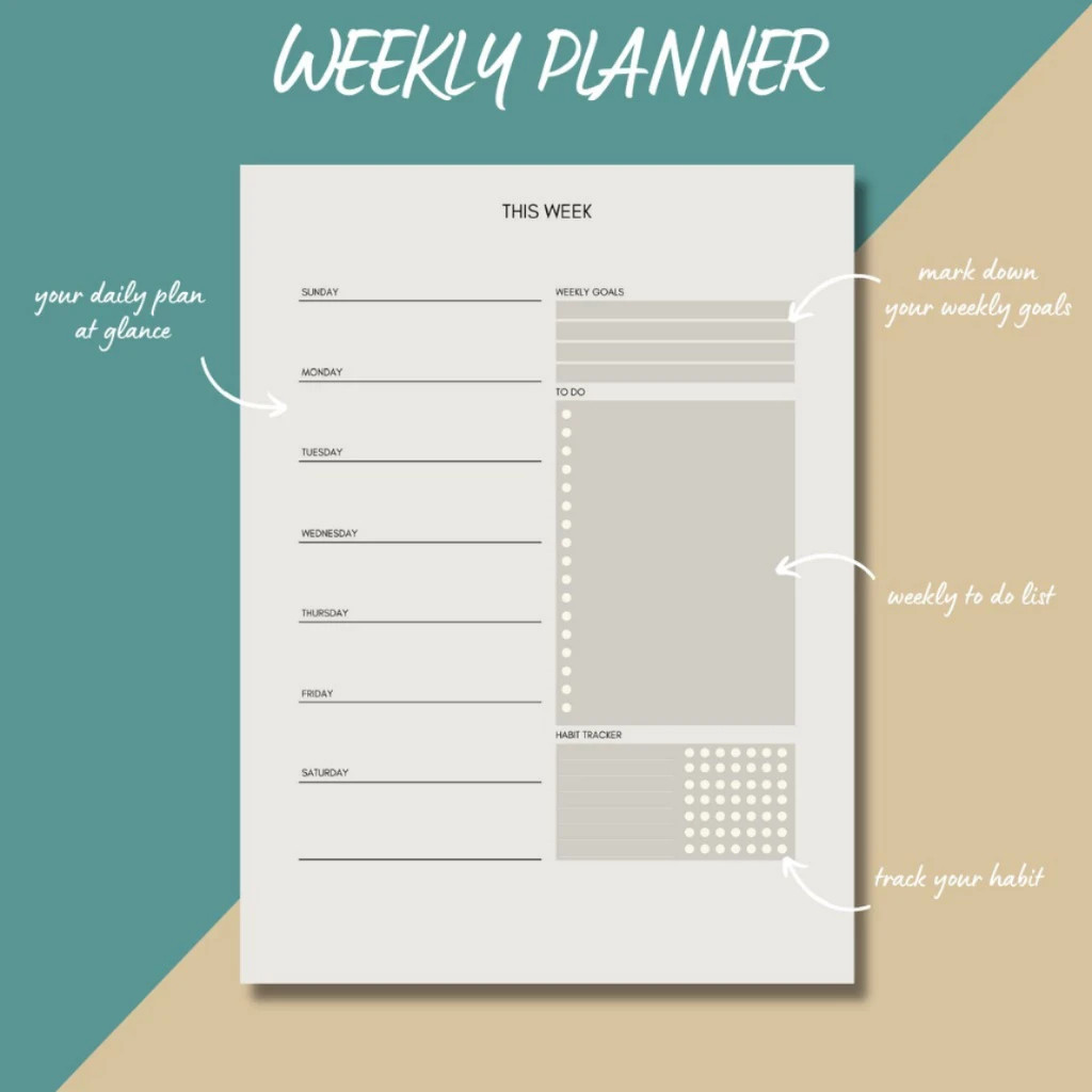 🔥FAST🔥 Productivity Planner Today Weekly Monthly Finance Project Planner Temp