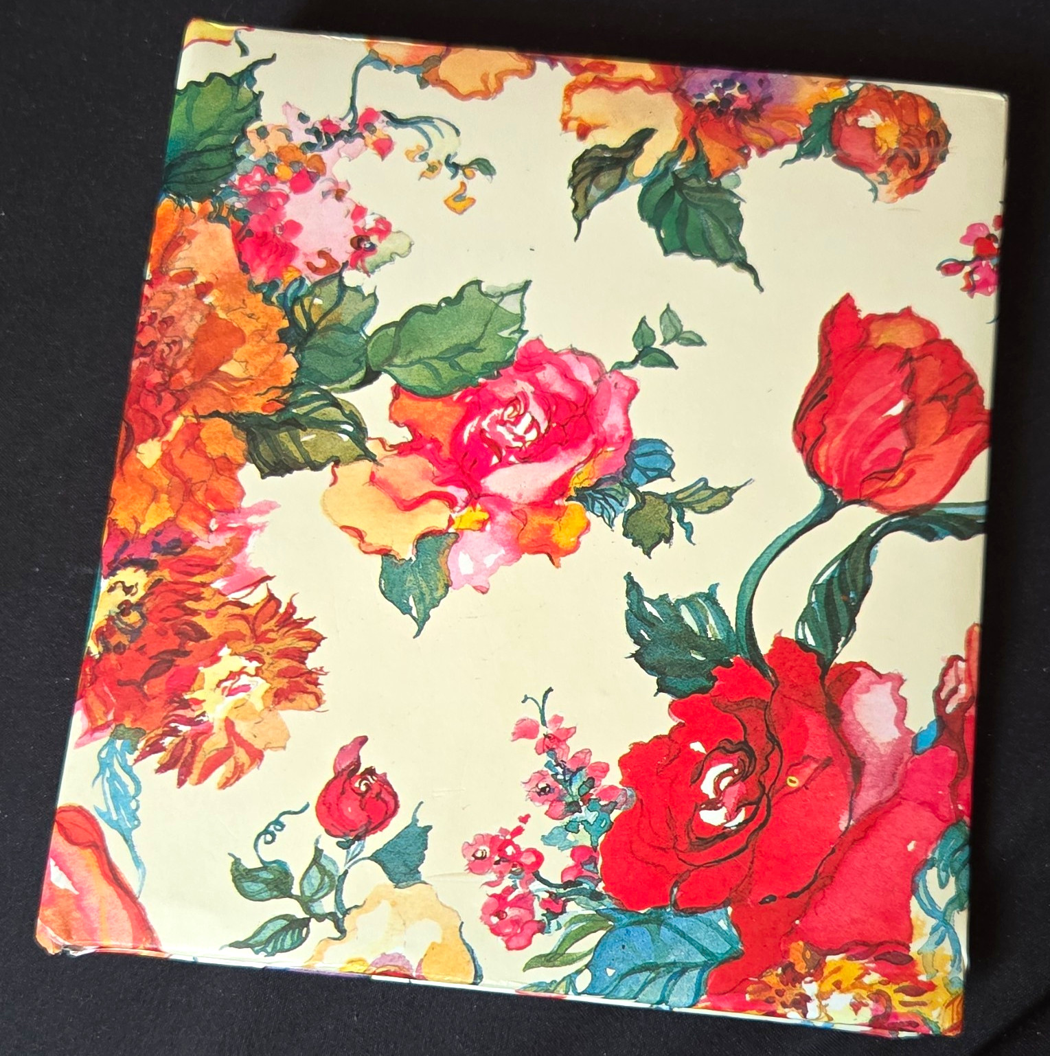 Vintage Illustrated Floral Ring-Bound Address Book Binder w/ A-Z Tabs