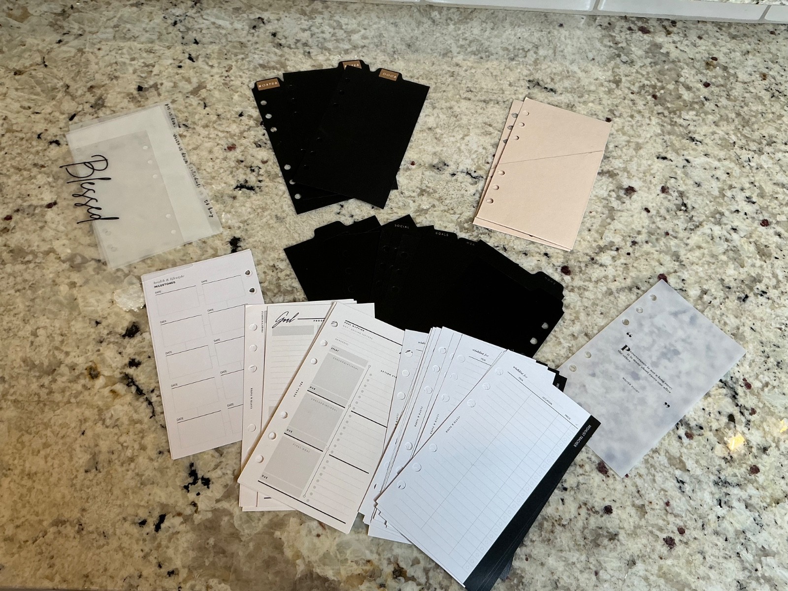 HUGE LOT of Standard Inserts, 18 Dividers, Organization Planner Items