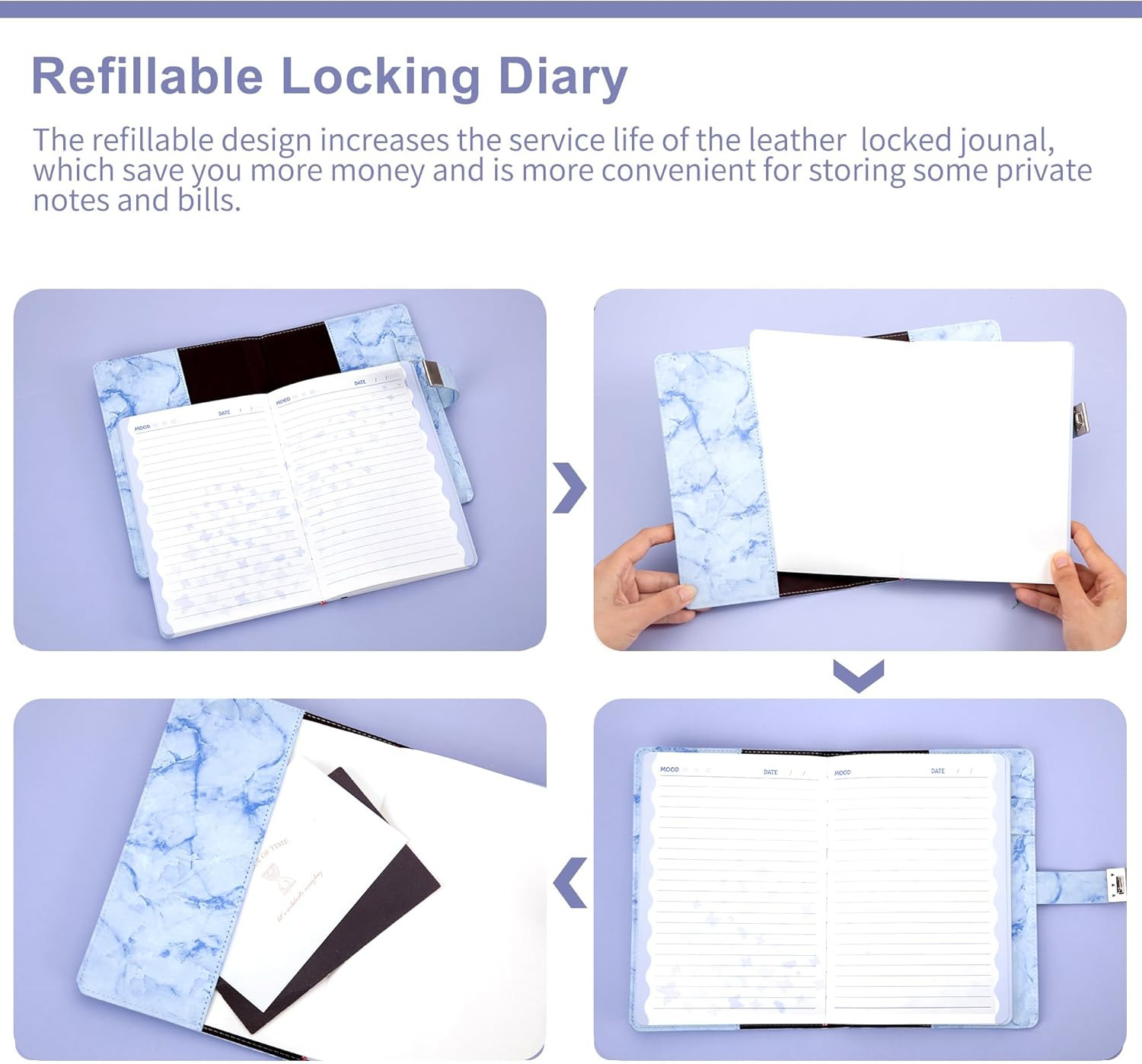 Diary with Lock for Girls and Women, A5 Journal with Lock for 8 10 11 12 14 16 Y