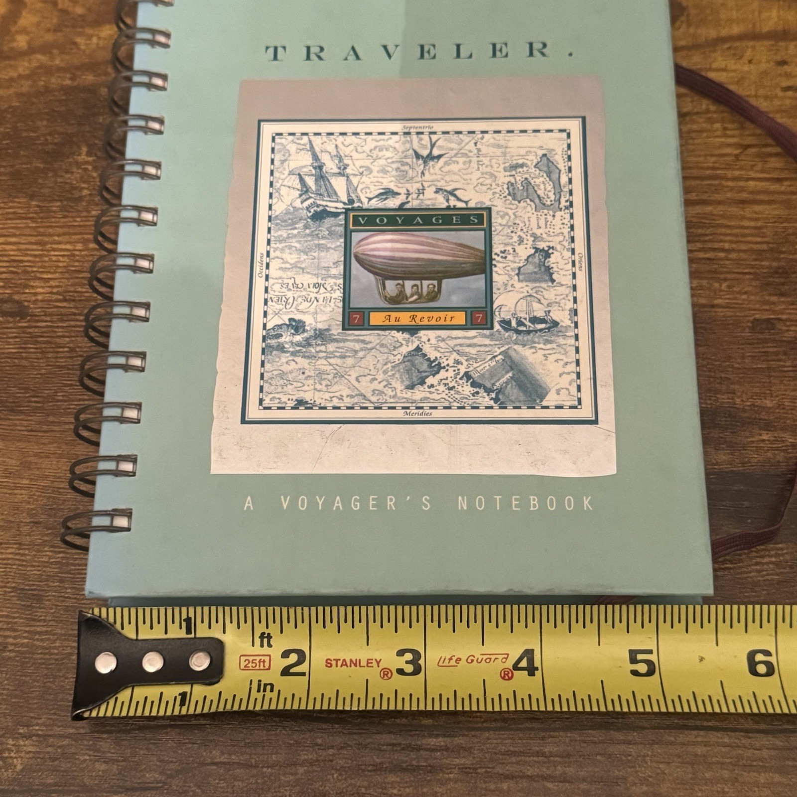 Stewart Tabori Chang Traveler Vintage Voyage Map Journal 1996 Spiral Travel Book