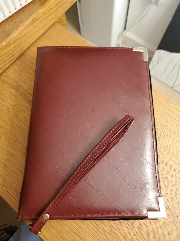 3-Ring Day Planner Organizer Unbranded Date Mate Leatherette Burgundy Vintage