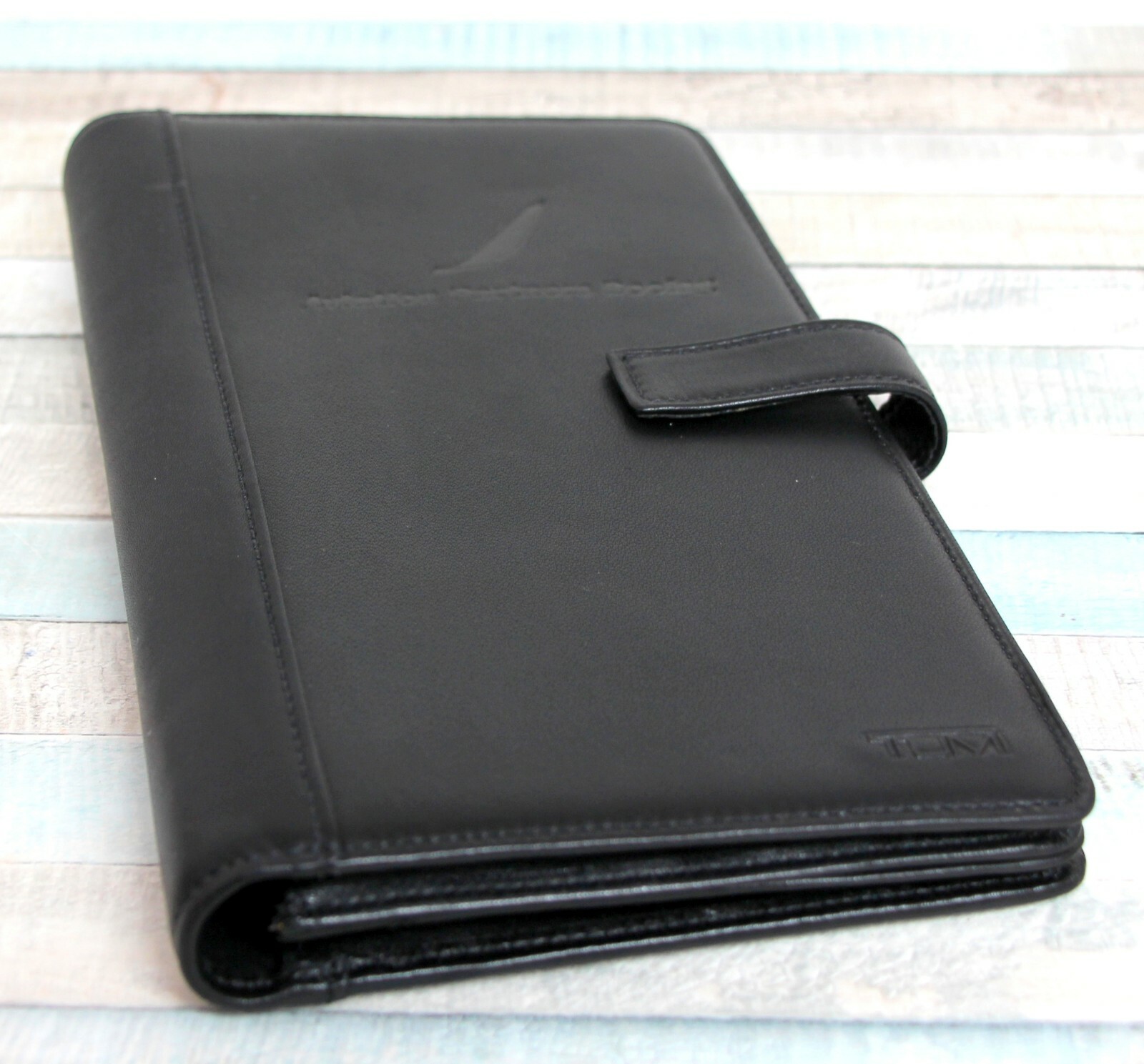 NWT 5.25″x8.75″ Tumi MERIDIAN Boing BLACK REAL LEATHER ULTIMATE TRAVEL ORGANIZER