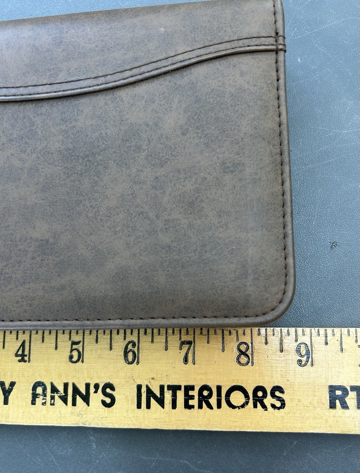 Vintage Day-Timer Brown Faux Leather Planner 6 Ring with Inserts Zip Around