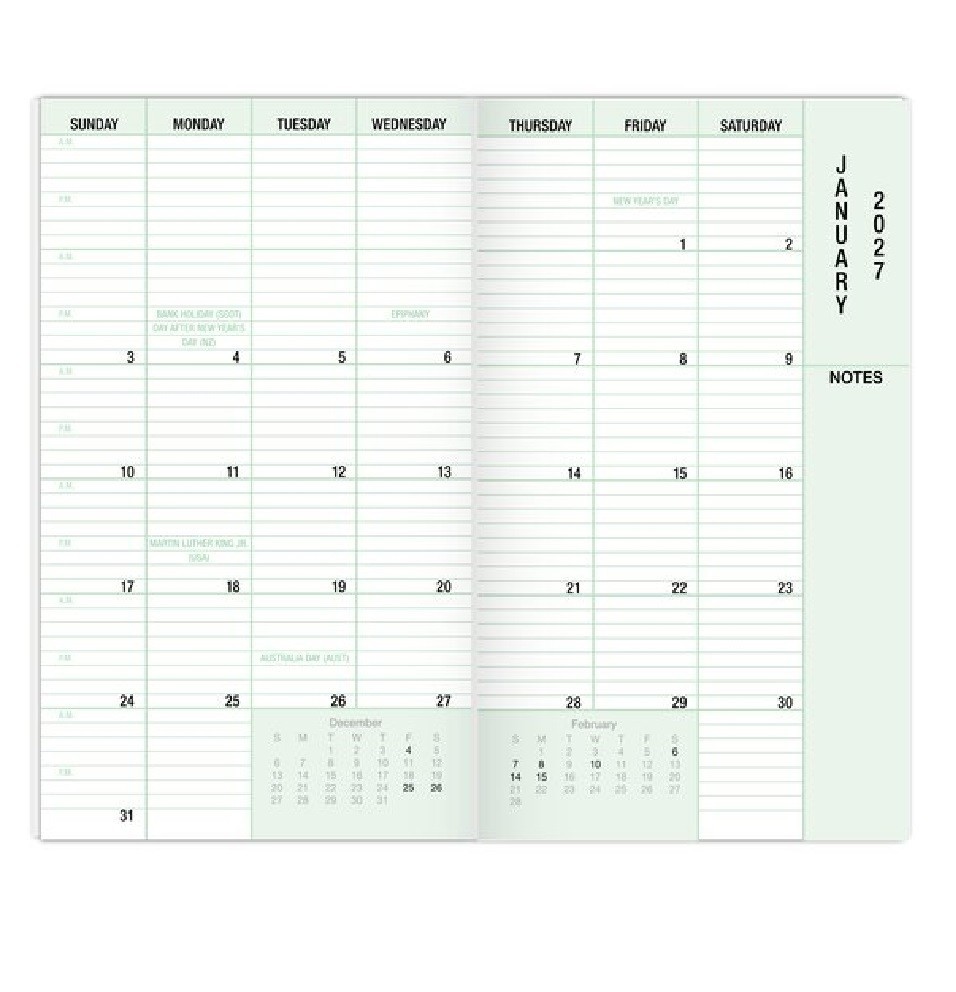 Day-Timer 2027-2028, 20-Mth Advance Planner Refill, Compact, 3″ x 5″