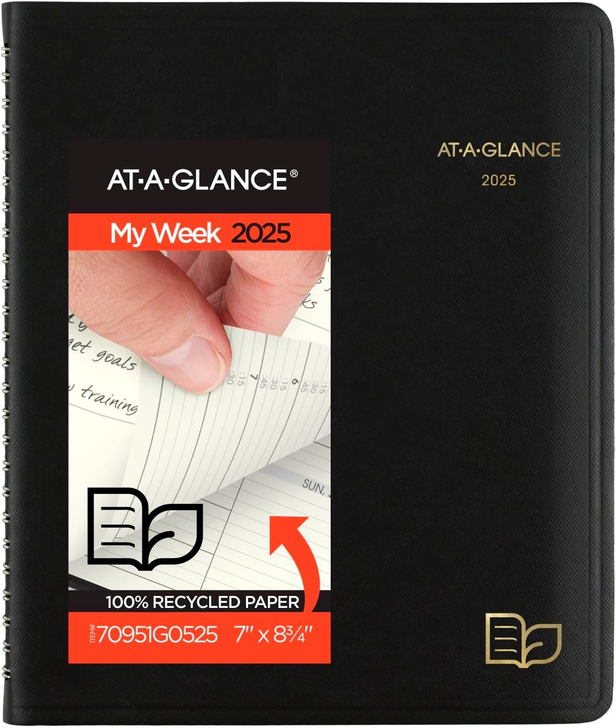 2025 Appointment Book Planner, Weekly & Monthly, 7″ X 8-3/4″, Medium, Quarter-Ho
