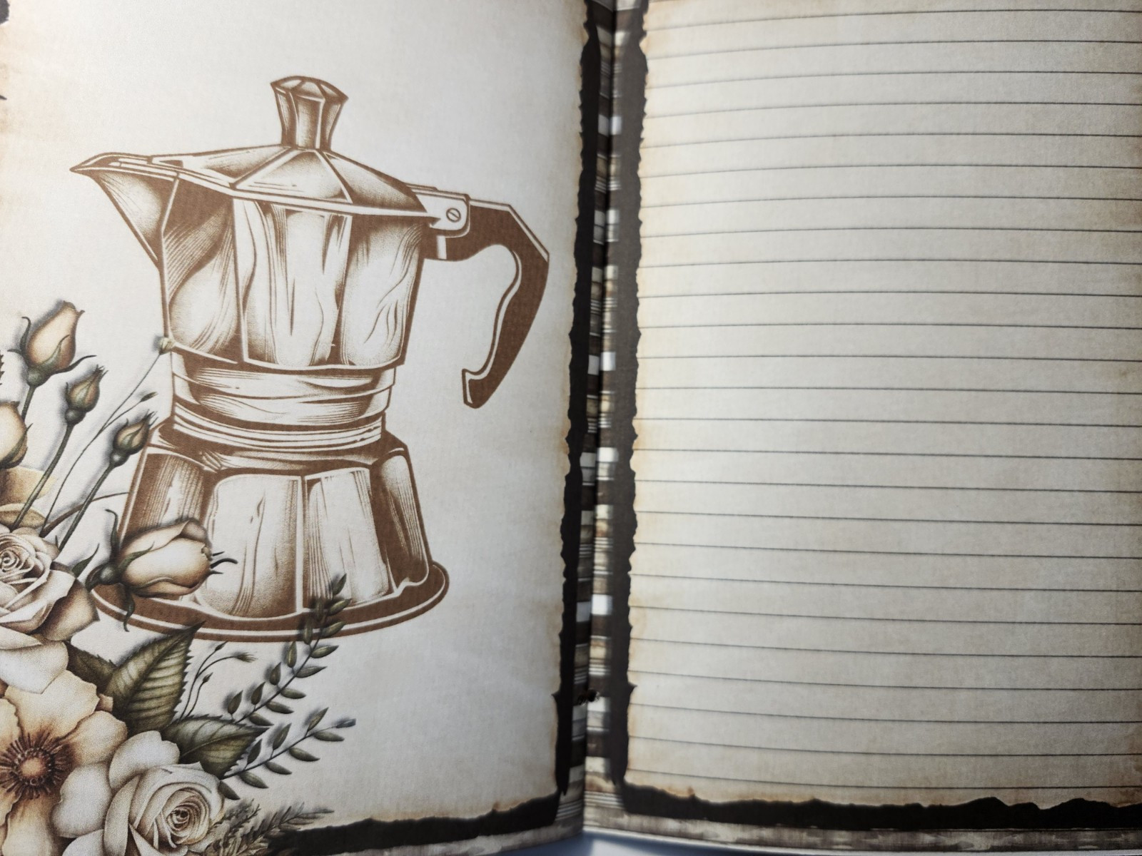 Junk Journal Blank Booklet “COFFEE CAFE” ESPRESSO MOCHA LATTE CAPPUCCINO