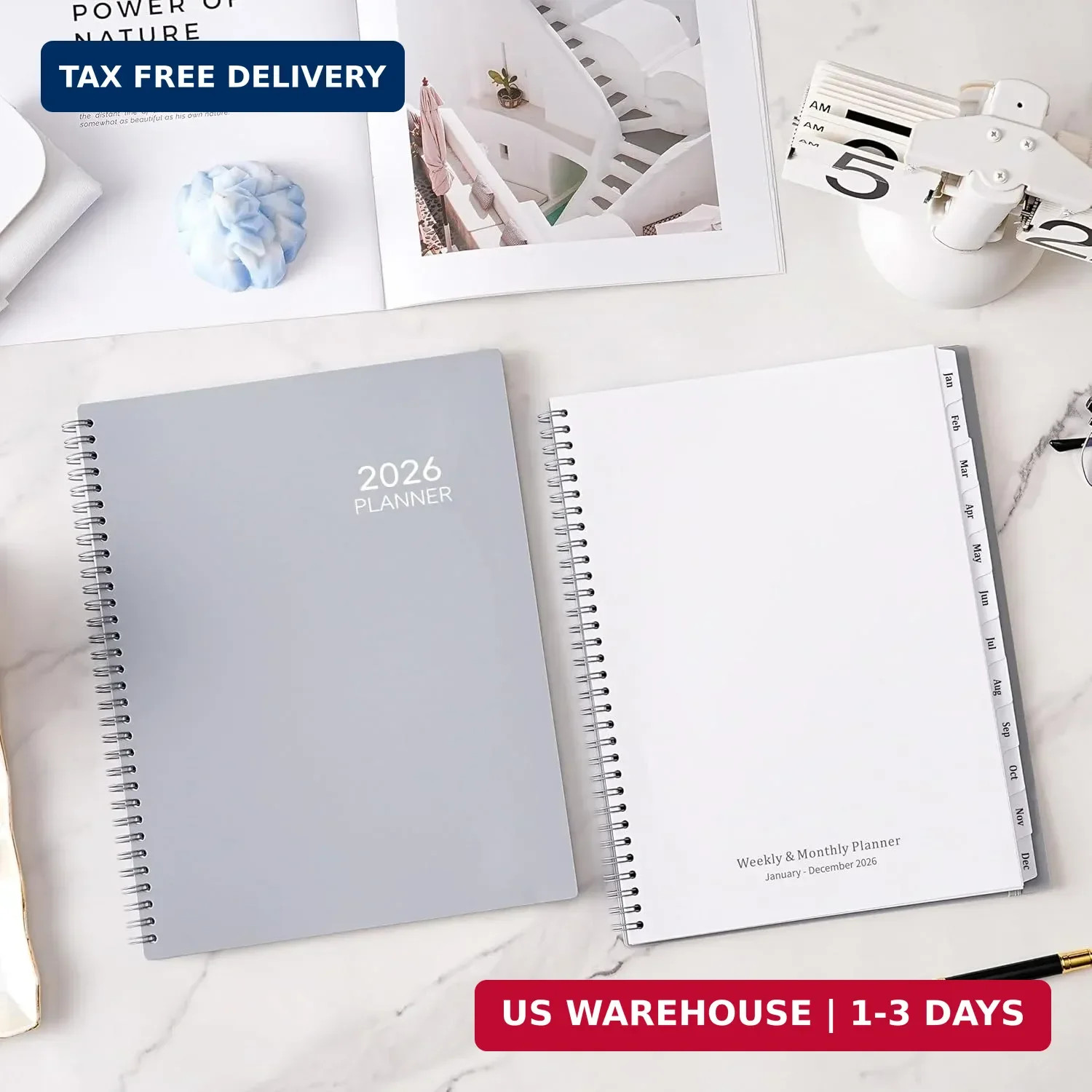 2026 Day-to-Day Planner – Large 9″ x 11″ with Weekly Pages & Easy Navigation USA