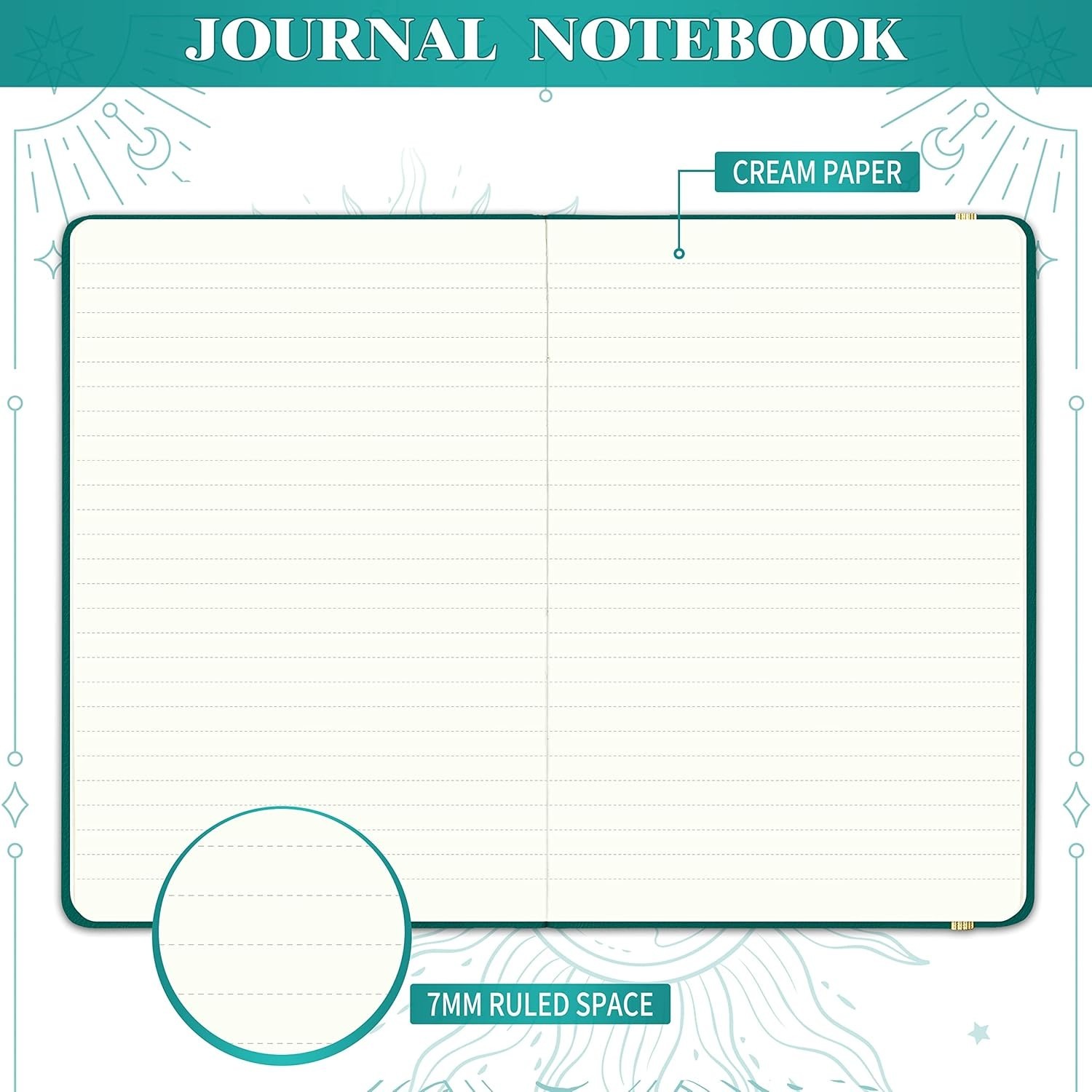 Classic Faux Leather Journal with Pocket – 144 Lined Pages for Creative Minds