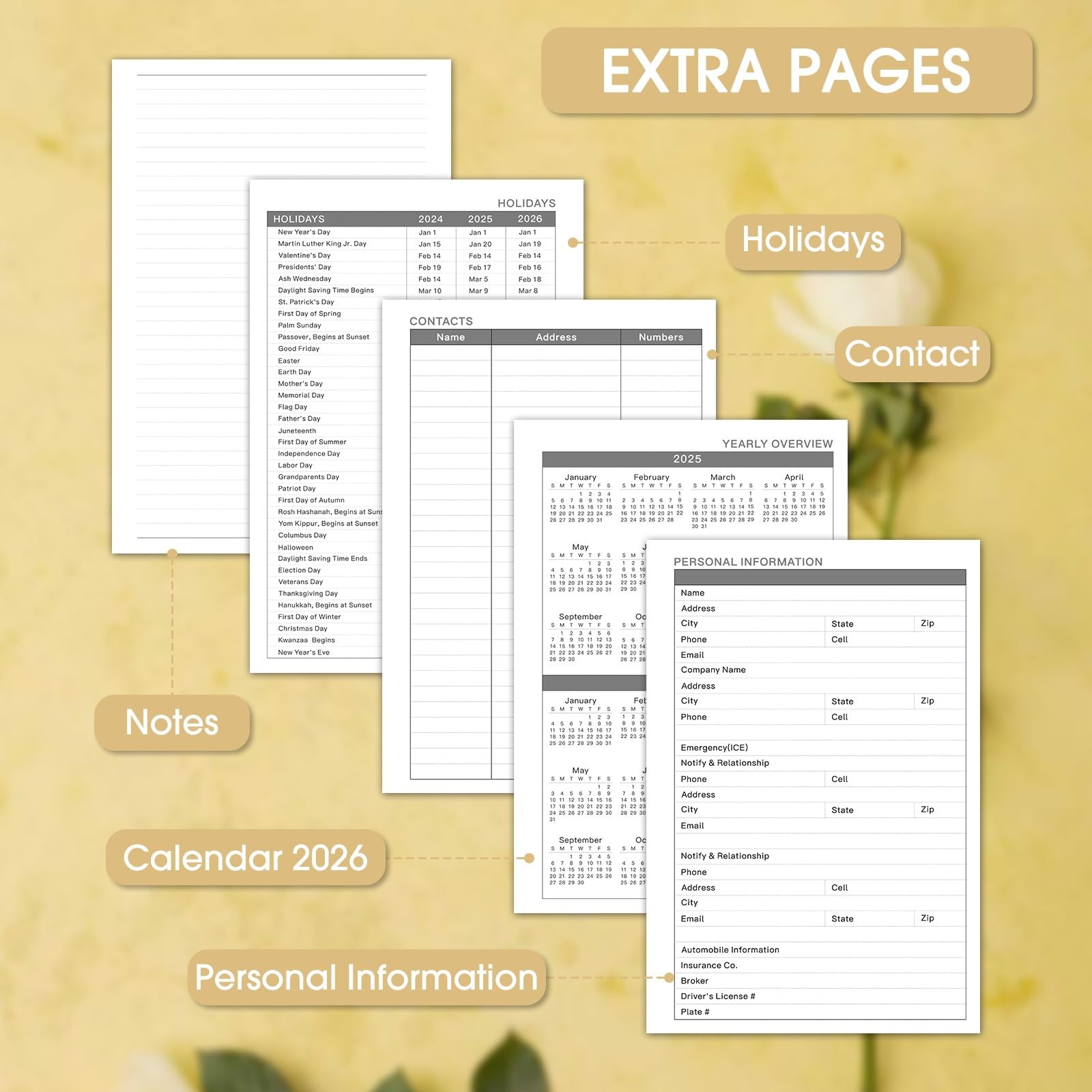 Ymumuda Academic Planner 2026, Daily Weekly and (8.4″×6″) A5, A-Kraft Paper