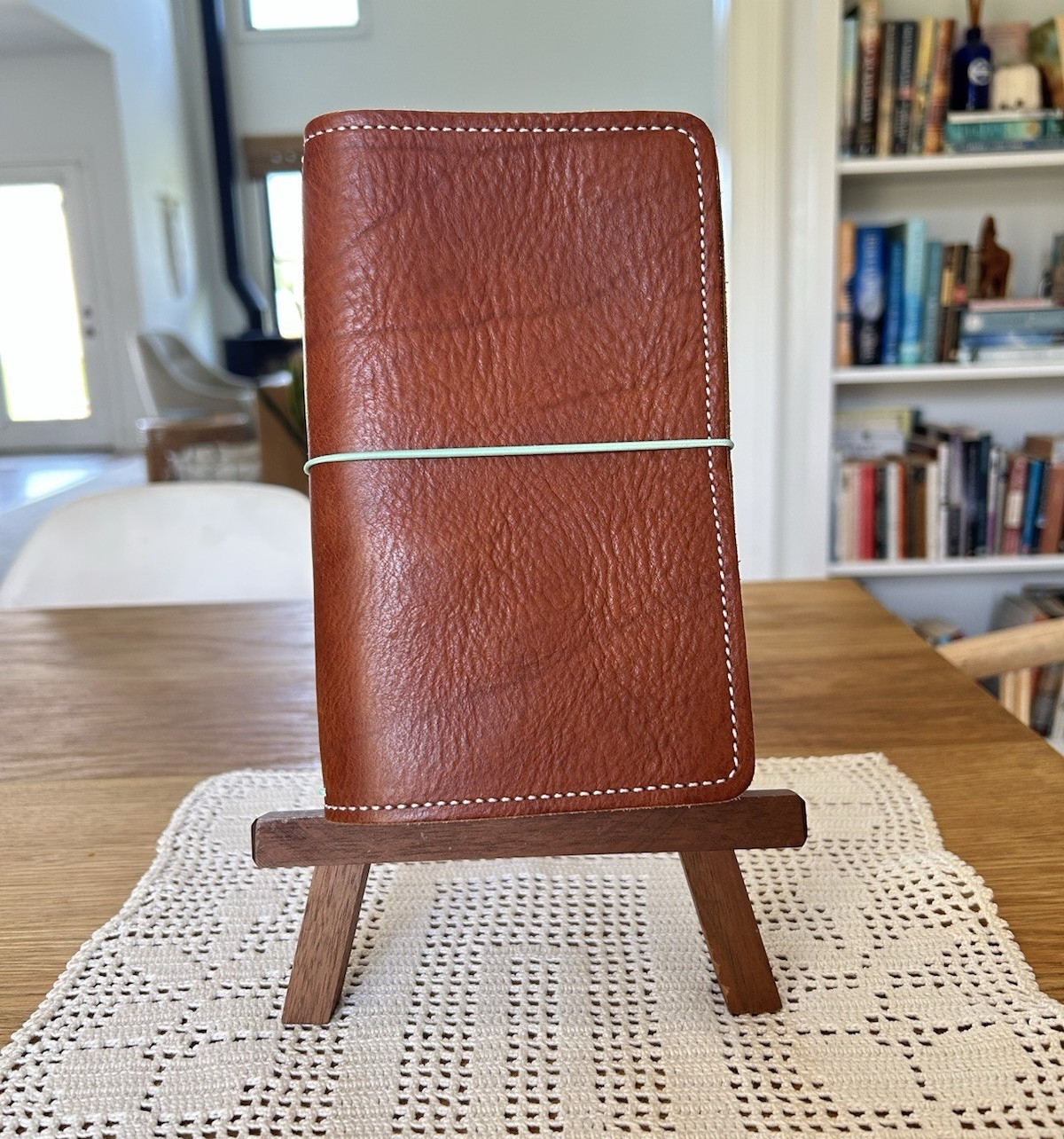 Foxy Fix Personal Size Leather Travelers Notebook /Journal Cover Cognac