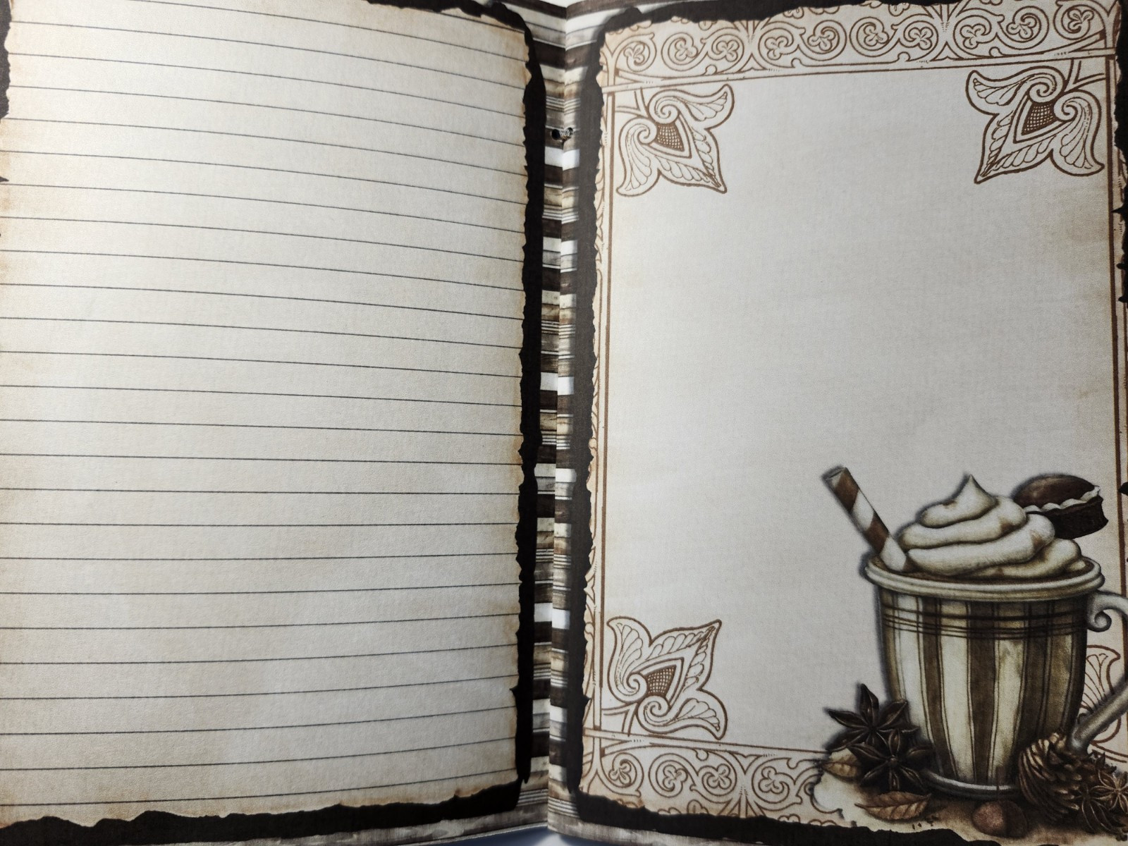 Junk Journal Blank Booklet “COFFEE CAFE” ESPRESSO MOCHA LATTE CAPPUCCINO