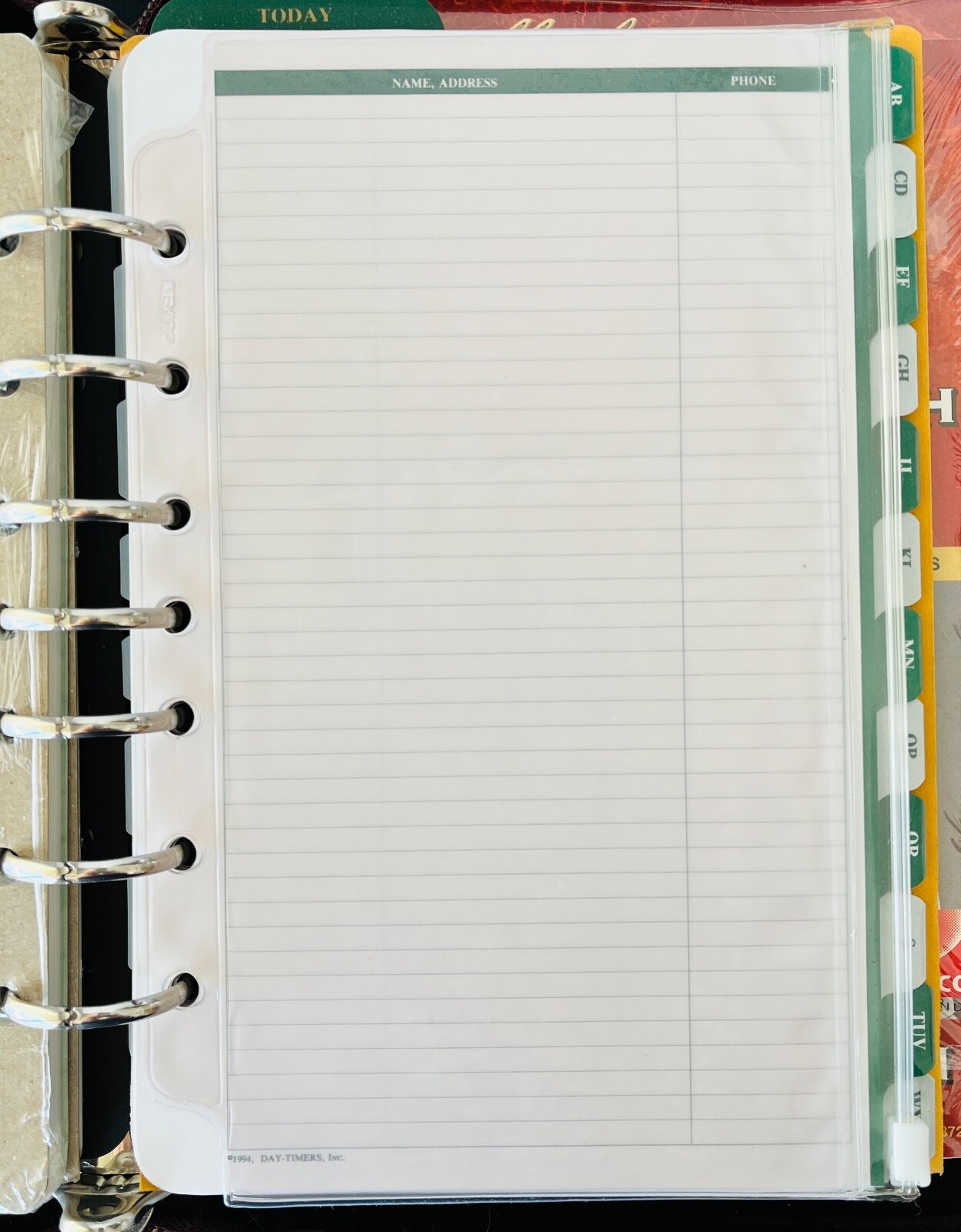 Day-Timer Agenda Binder Personal Organizer To-Do Lists Contacts Diary New 2001