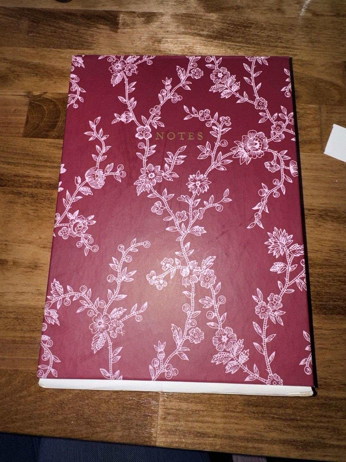 Laura Ashley Floral Hardcover Notebook w/ Gold Pen – Lined Pages – NEW