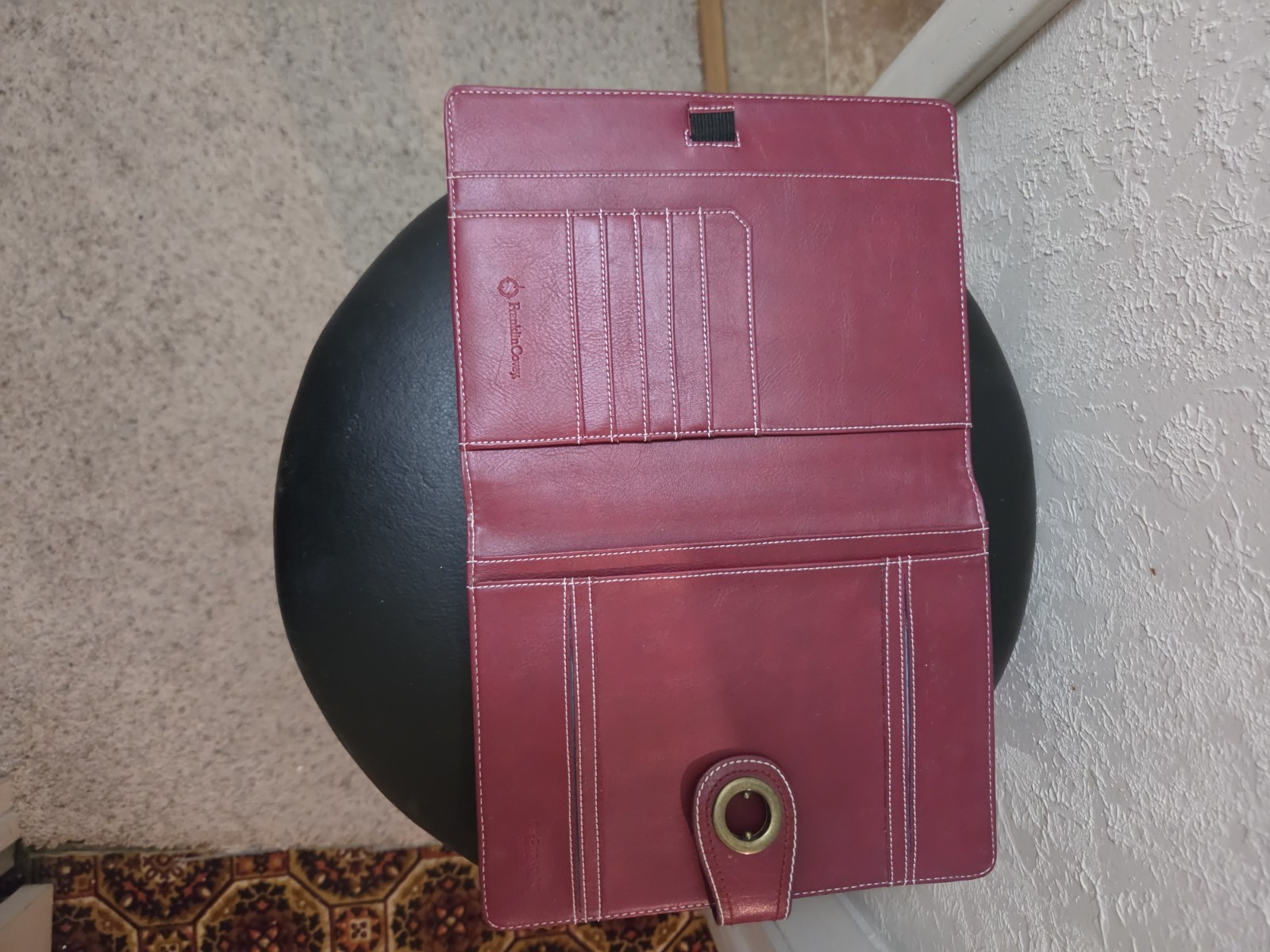 Franklin Covey Leather Red Filofax Malden A5 Organizer