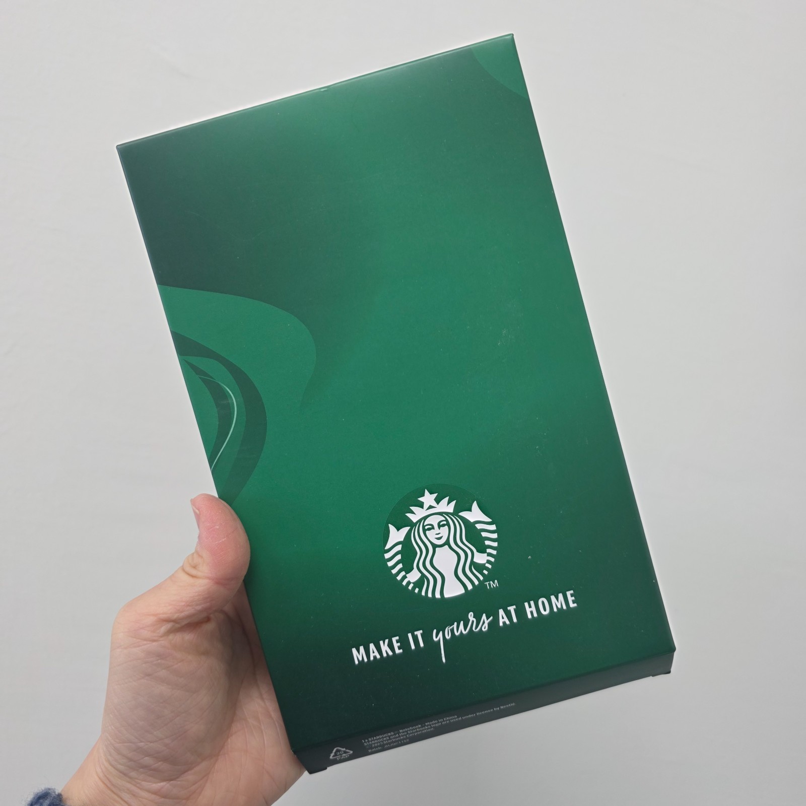Starbucks Green Hardcover Lined Notebook Korea Limited w/ Elastic Band