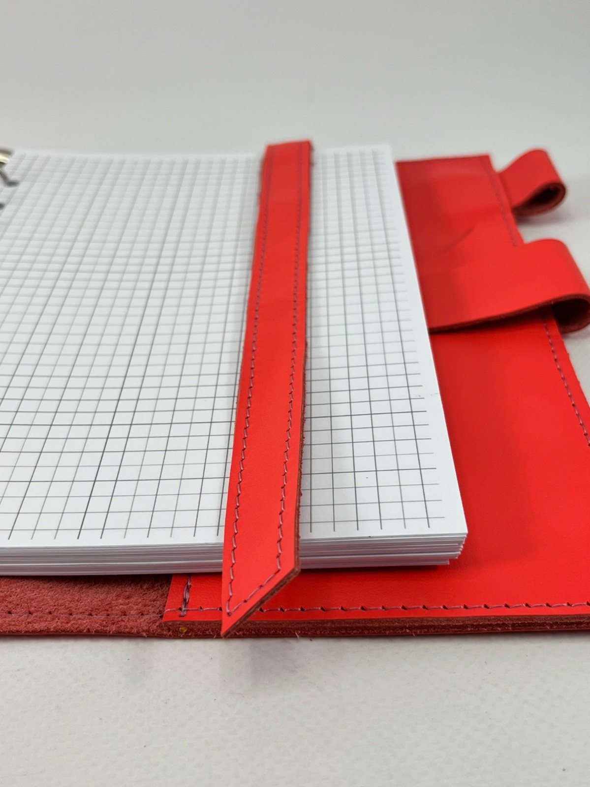 Green Leather cover A5 notebook. Just leather cover A5 for notebook with binder.