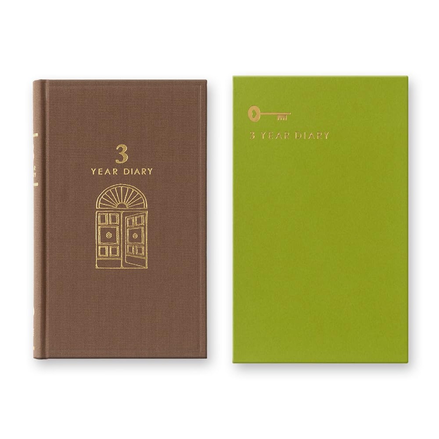 DESIGNPHIL Midori 12395006 Diary, 3 Year Consecutive Door, Brown Braun