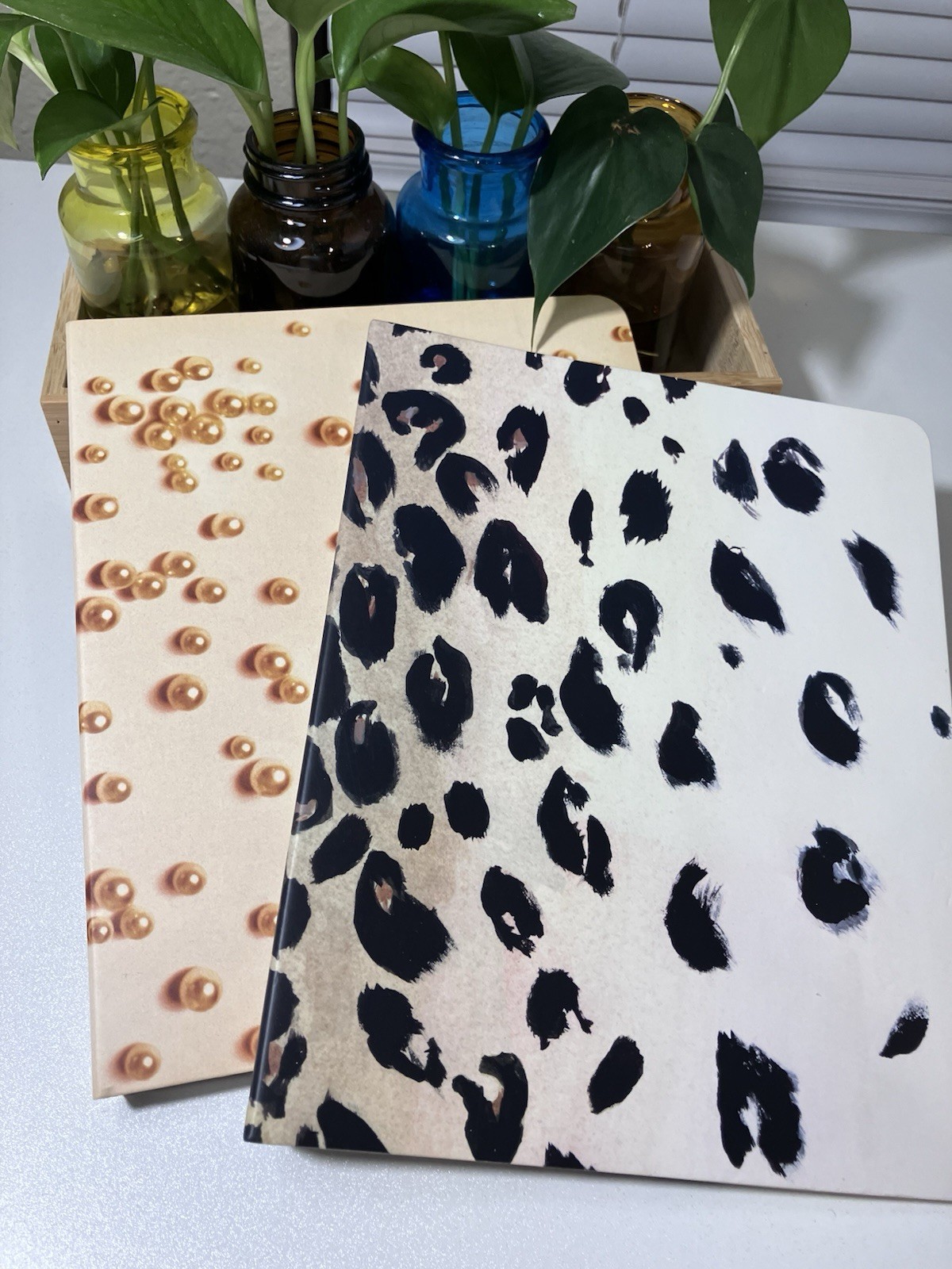 Kate Spade New York Notebook Set Leopard Print Pearl Design New Lot of 2